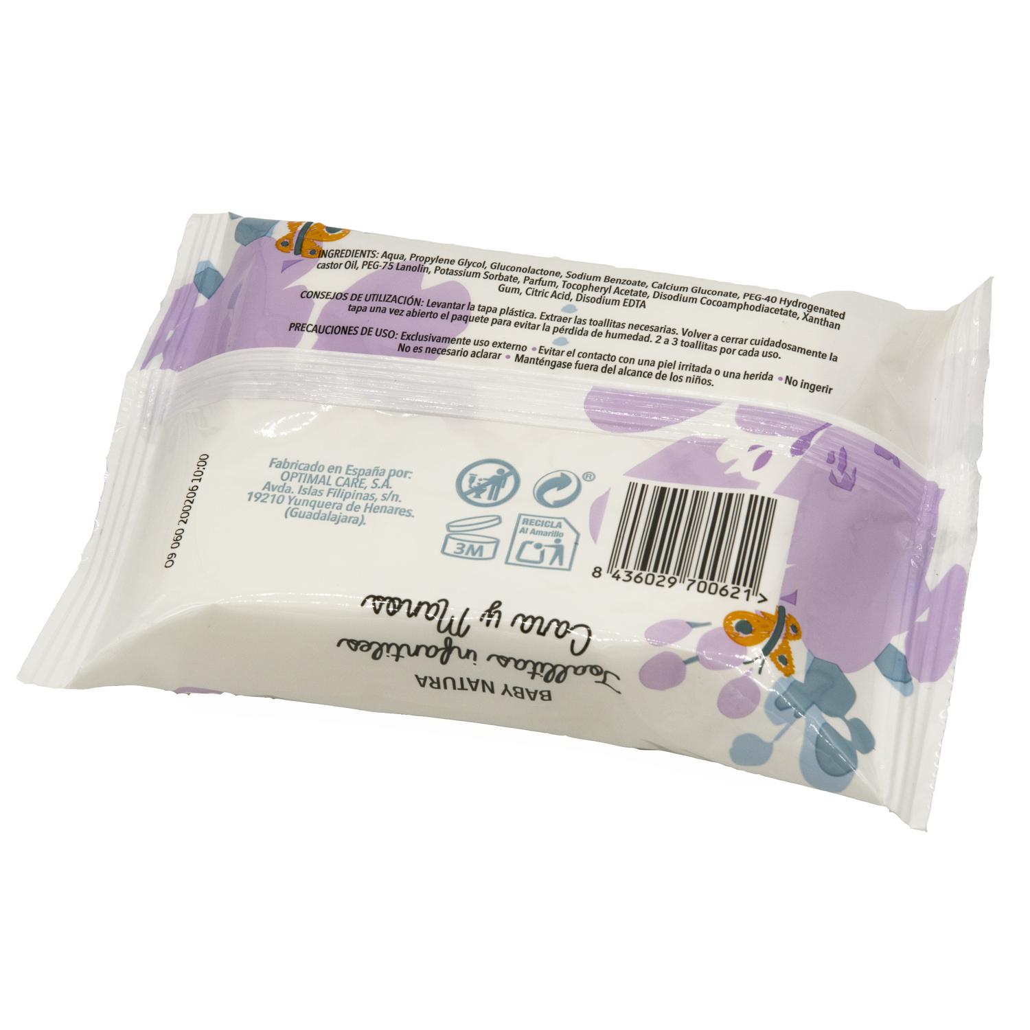 Toallitas infantil cara y manos Baby Natura 20 ud.