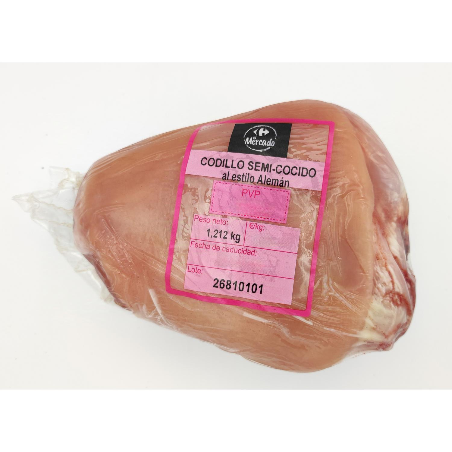 Codillo de cerdo salmuerizado semicocido al estilo Alemán Carrefour El Mercado 1 kg aprox