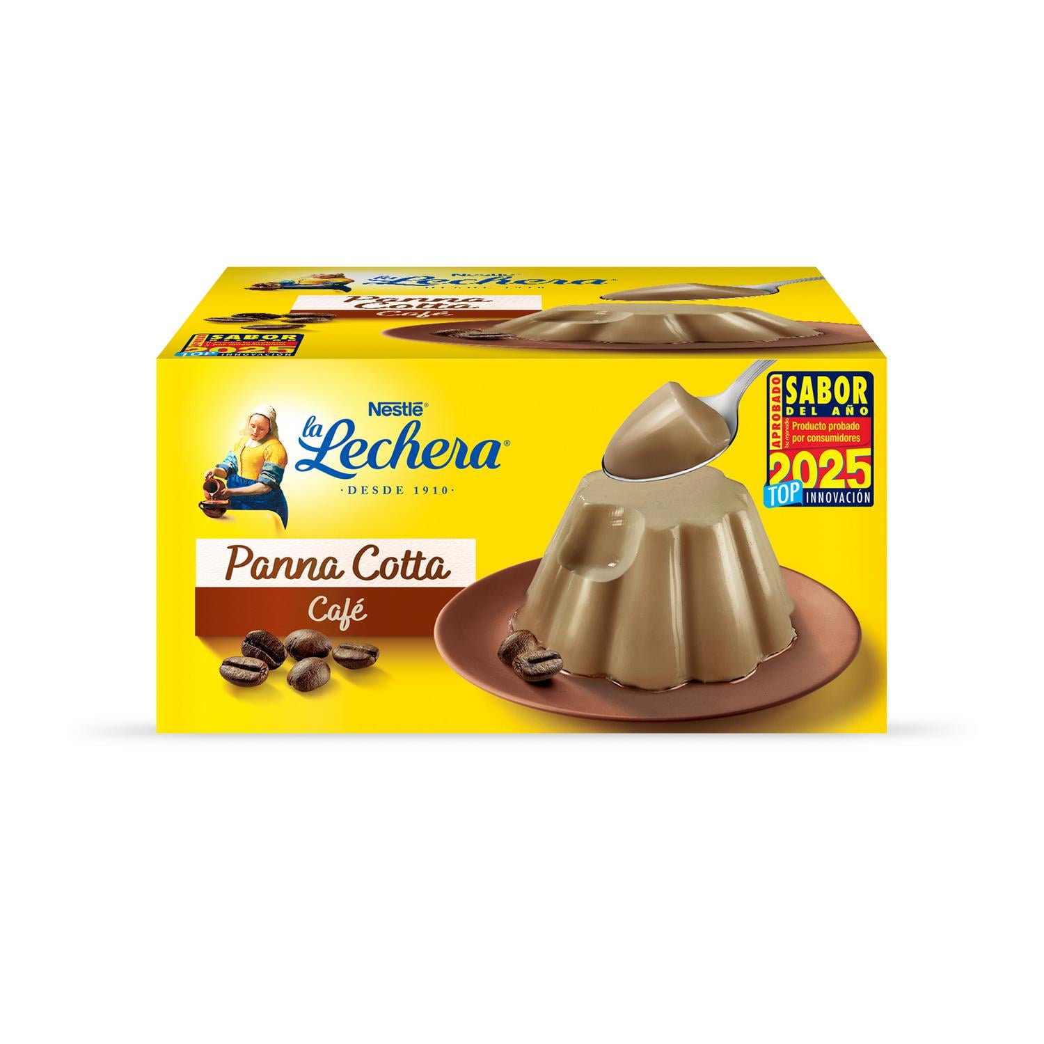 Panna cotta café Nestlé La Lechera sin gluten pack de 4 unidades de 100 g.