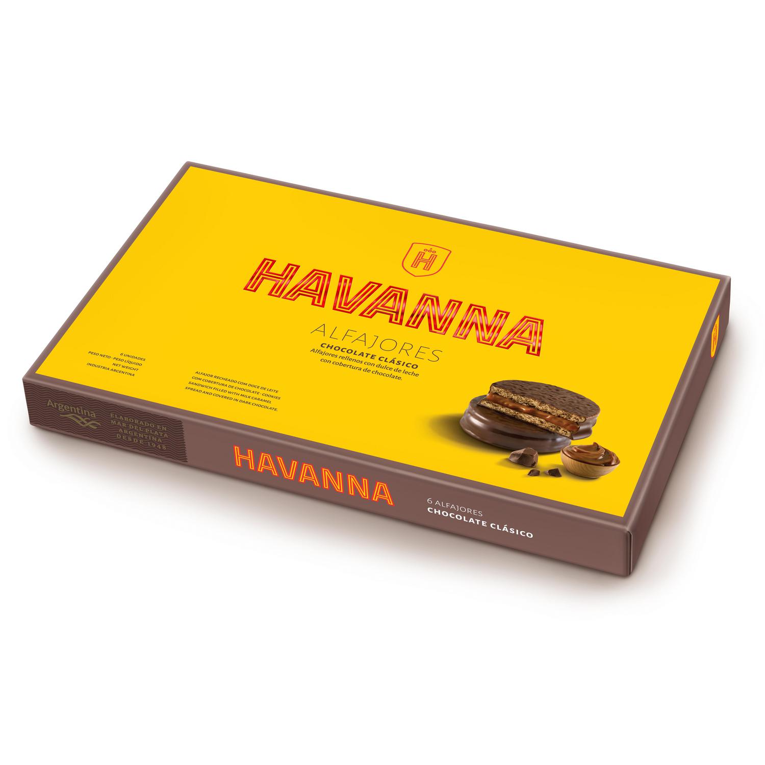 Alfajores de Chocolate Havanna 306 g.