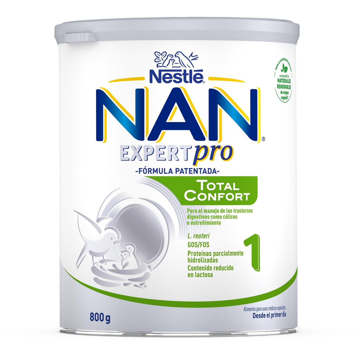 Leche infantil desde el primer día en polvo Nestlé Nan Expert Pro Total Confort 1 lata 800 g.