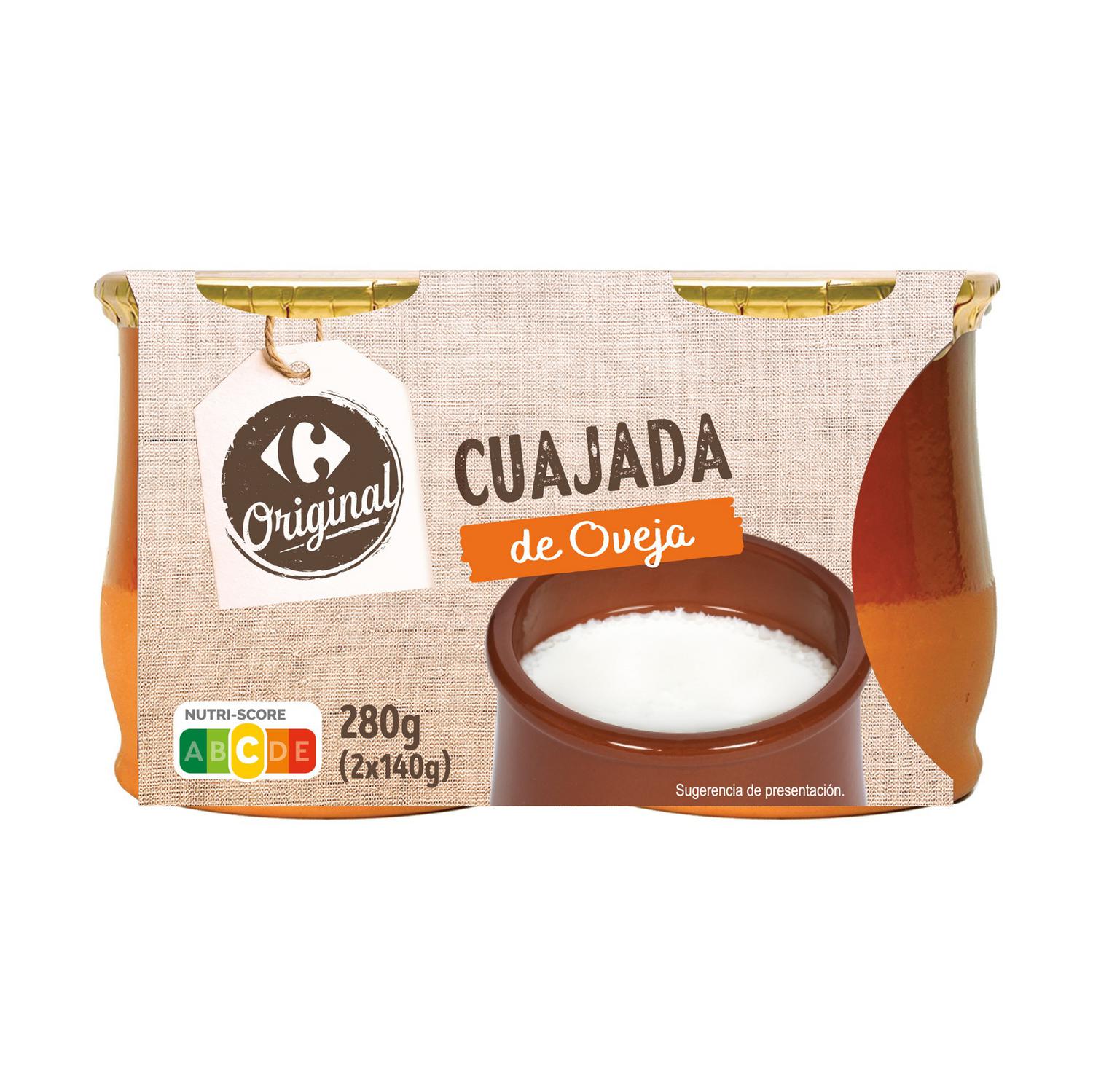 Cuajada de oveja Carrefour Original pack de 2 unidades de 140 g.