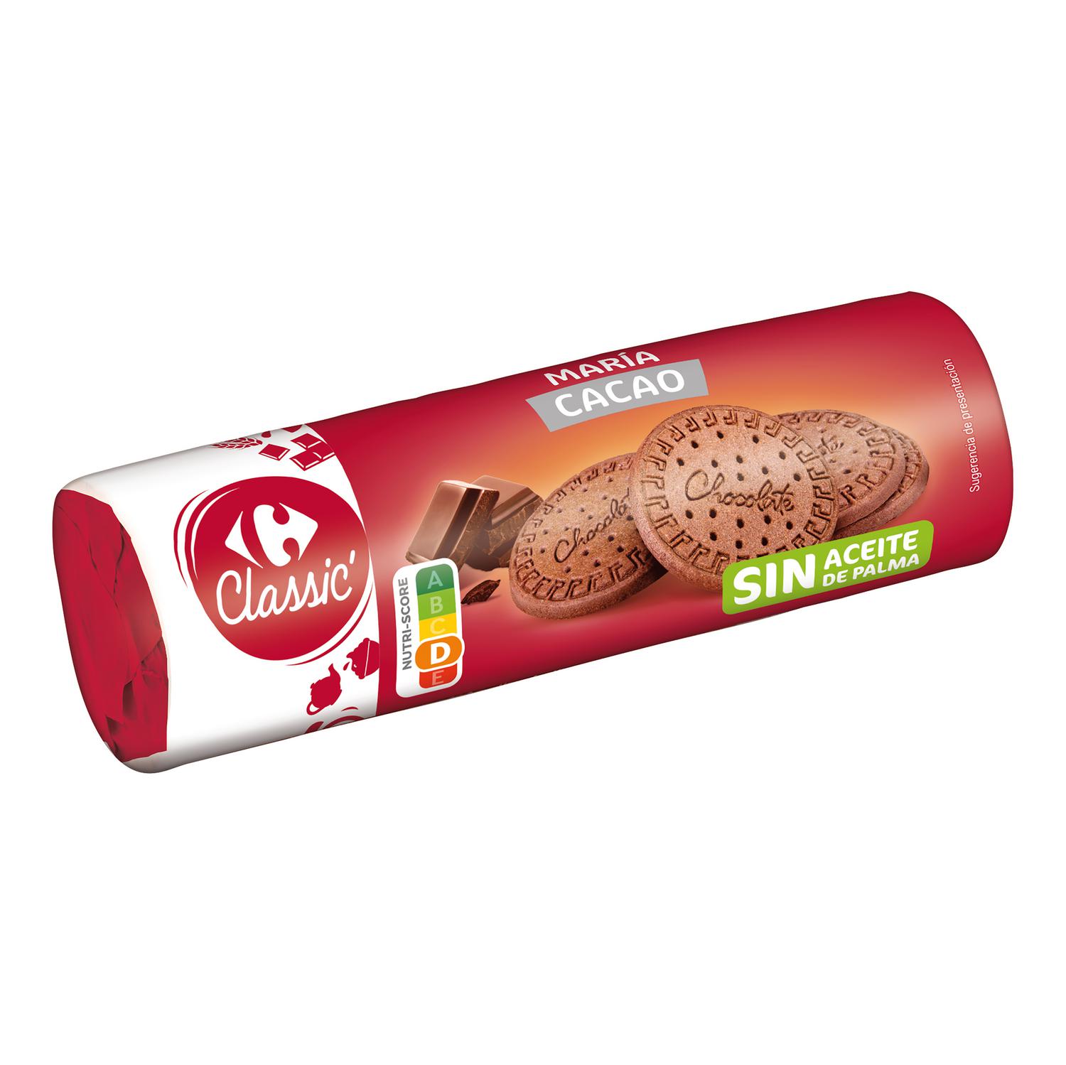 Galletar María al cacao Carrefour Classic 265 g.