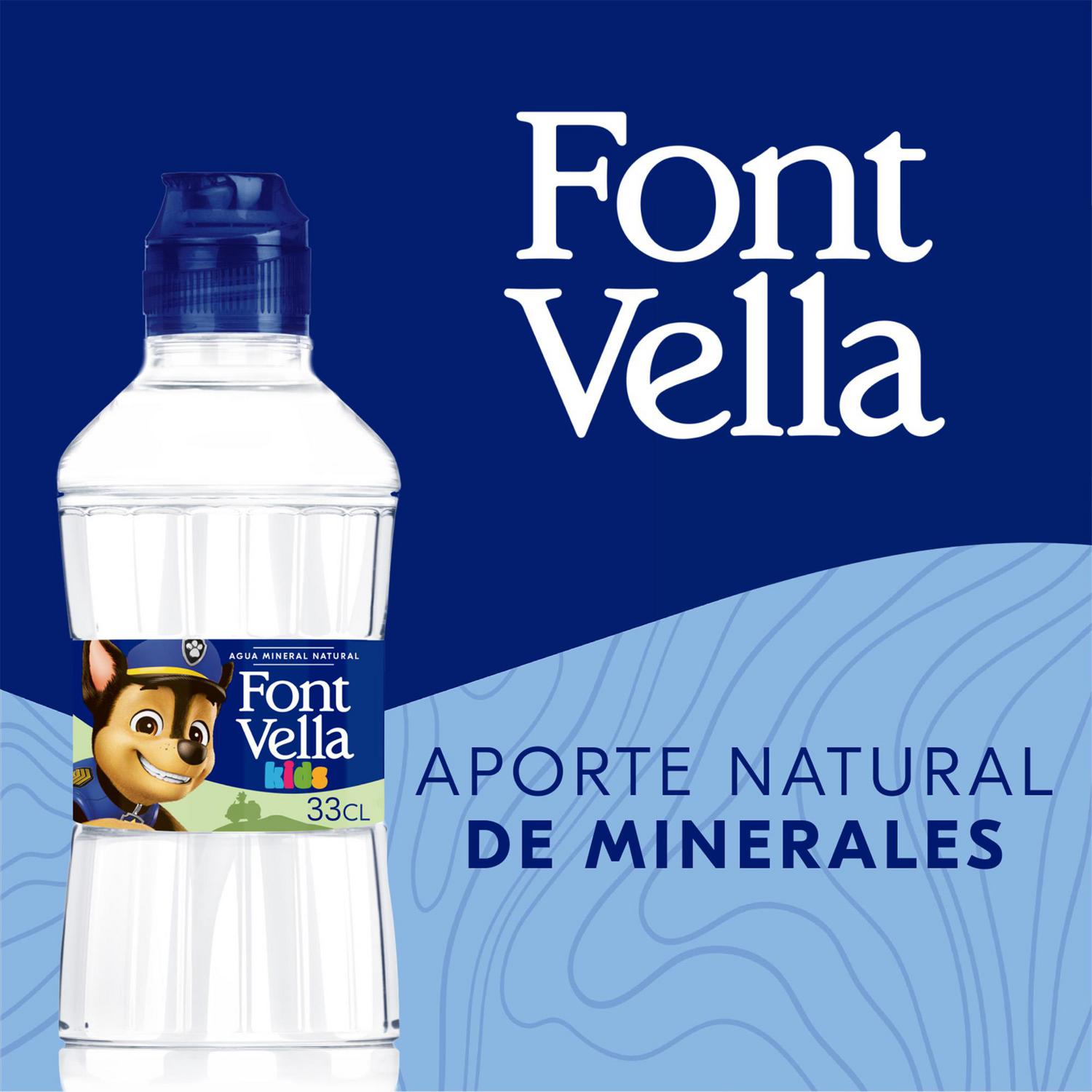 Agua mineral Font Vella tapón deportivo 33 cl.