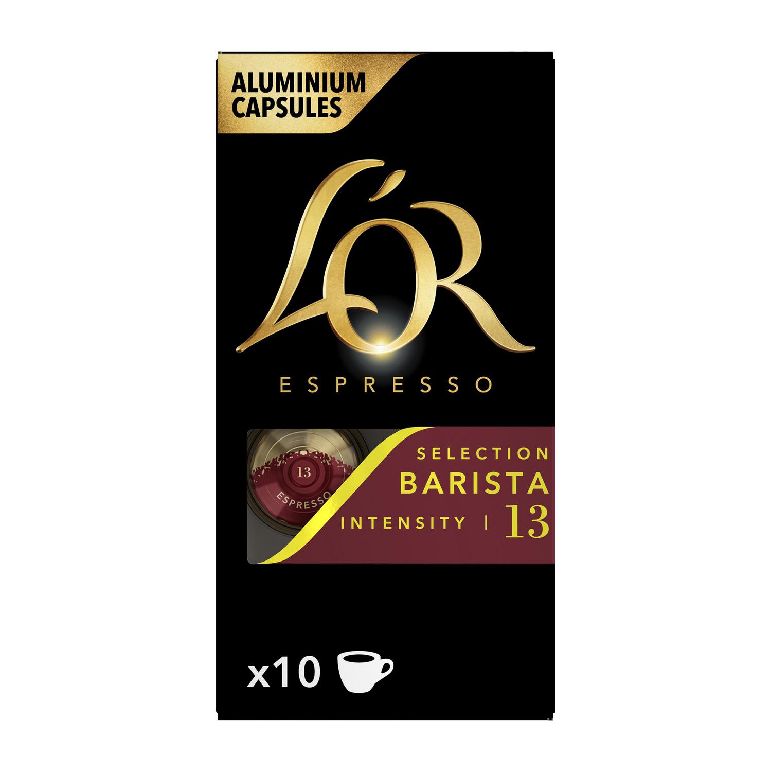 Café selección barista en cápsulas L'Or Espresso compatible con Nespresso 10 unidades de 5,2 g.