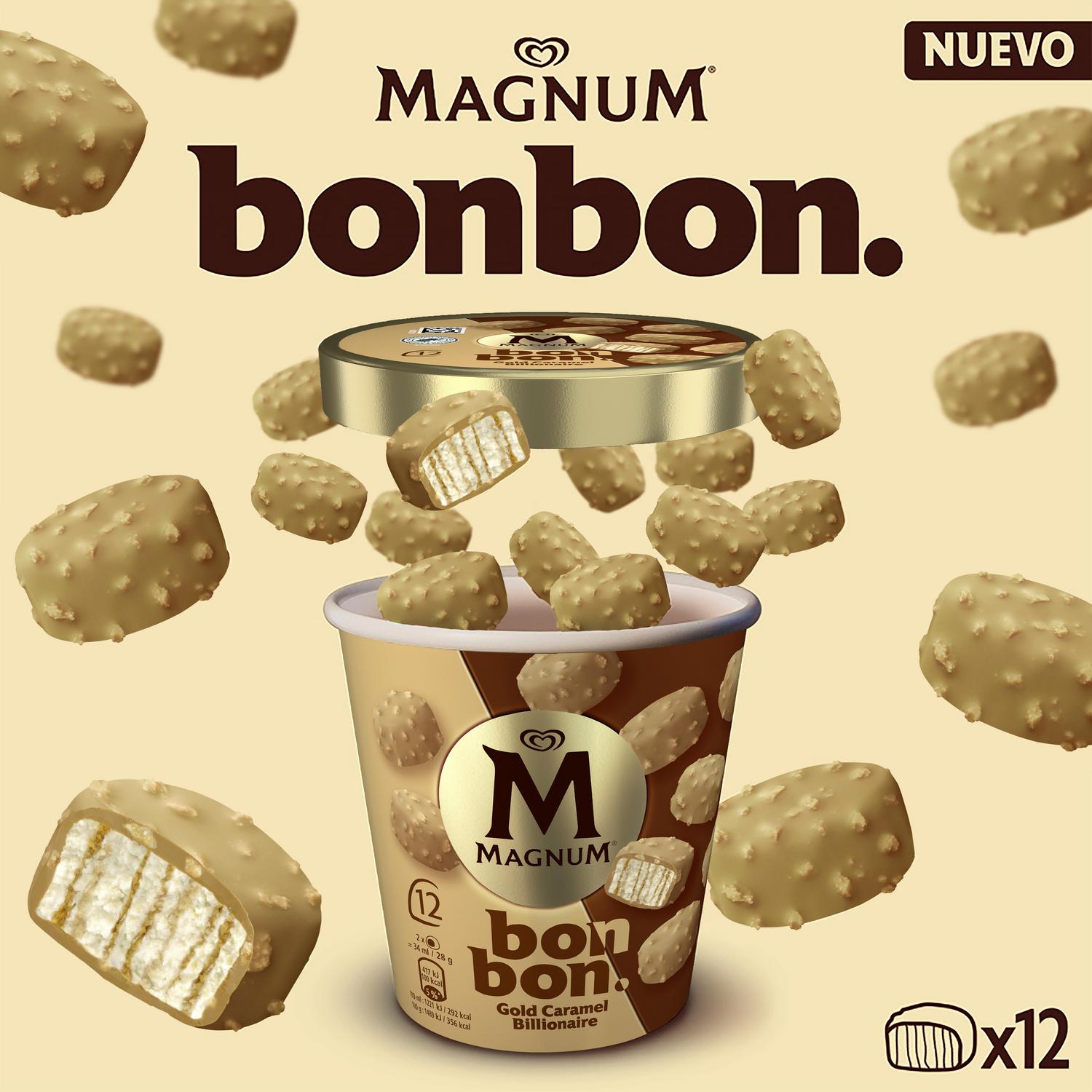 Bombones helados gold caramel billionaire Magnum 12 ud.