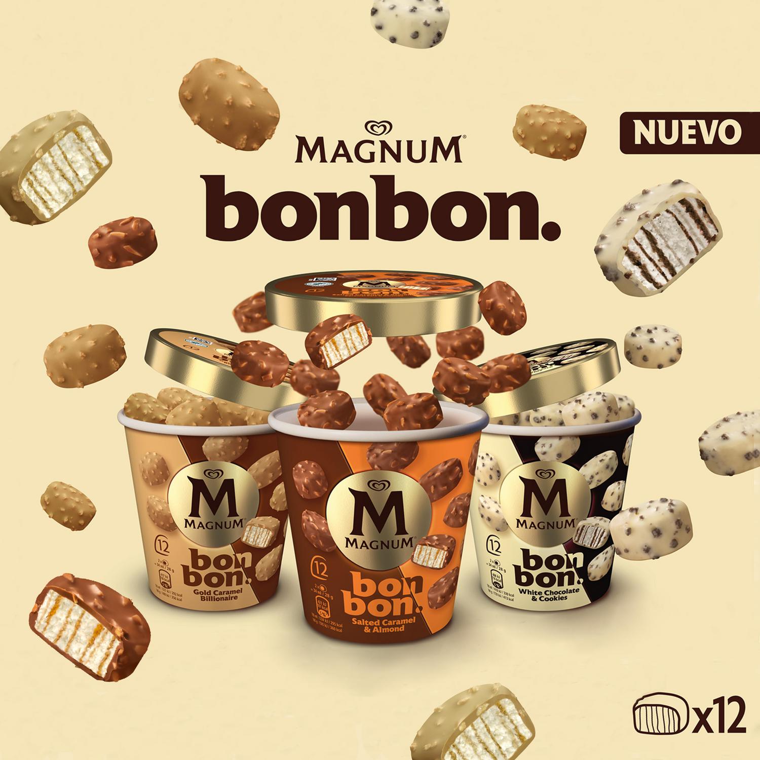 Bombones helados salted caramel & almond Magnum 12 ud.