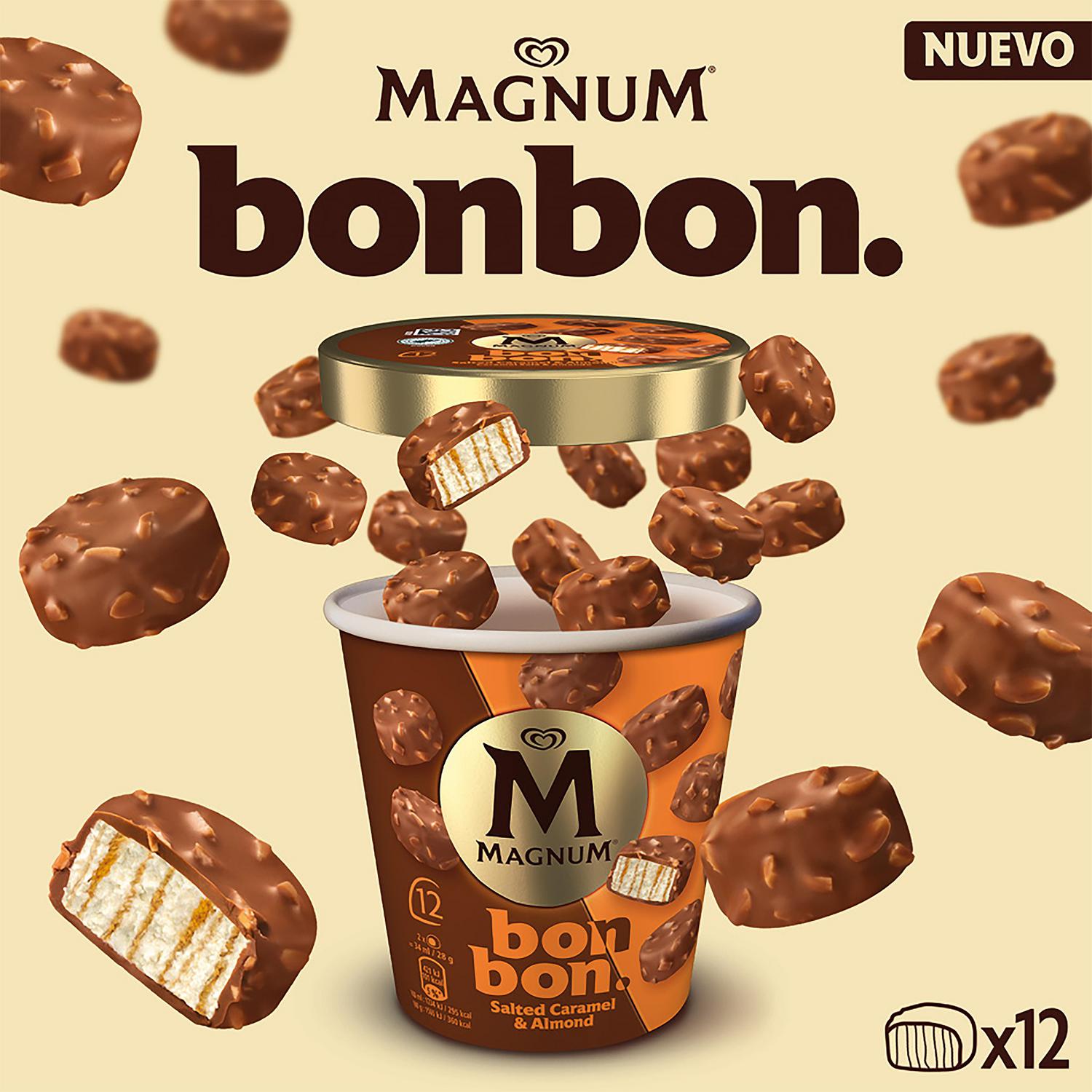 Bombones helados salted caramel & almond Magnum 12 ud.
