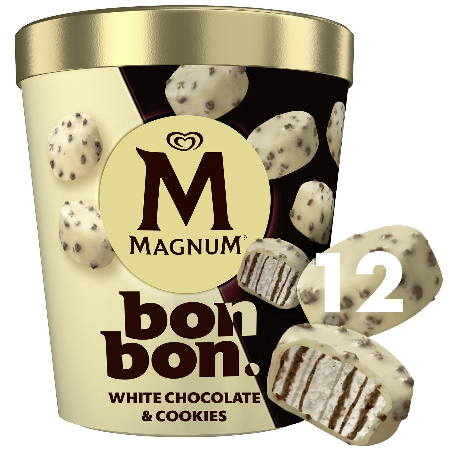 Bombones helados white chocolate & cookies Magnum 12 ud.