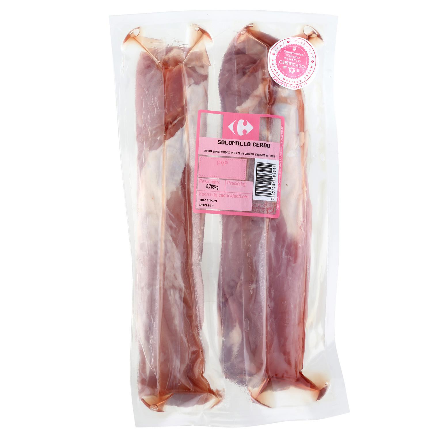 Solomillo de cerdo Carrefour 1,2 kg aprox