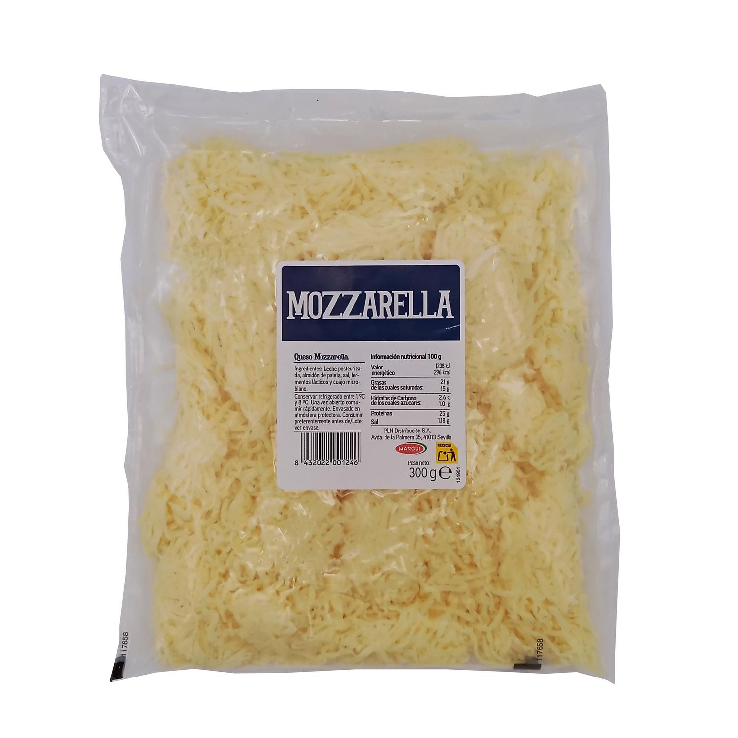 Queso rallado mozzarella Margui 300 g.