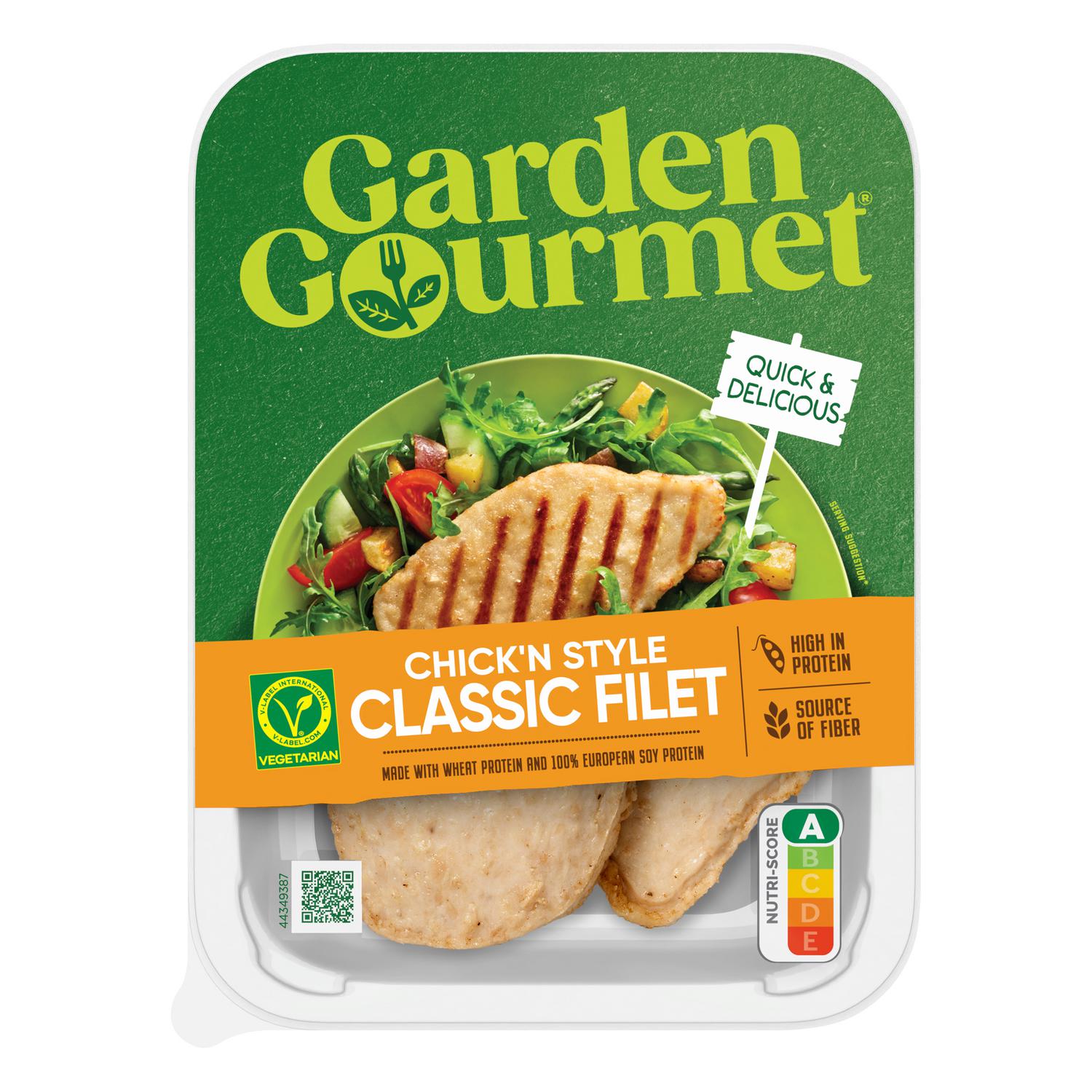 Preparado vegetariano a base de proteínas de soja y trigo Classic Filet Garden Gourmet 150 g.