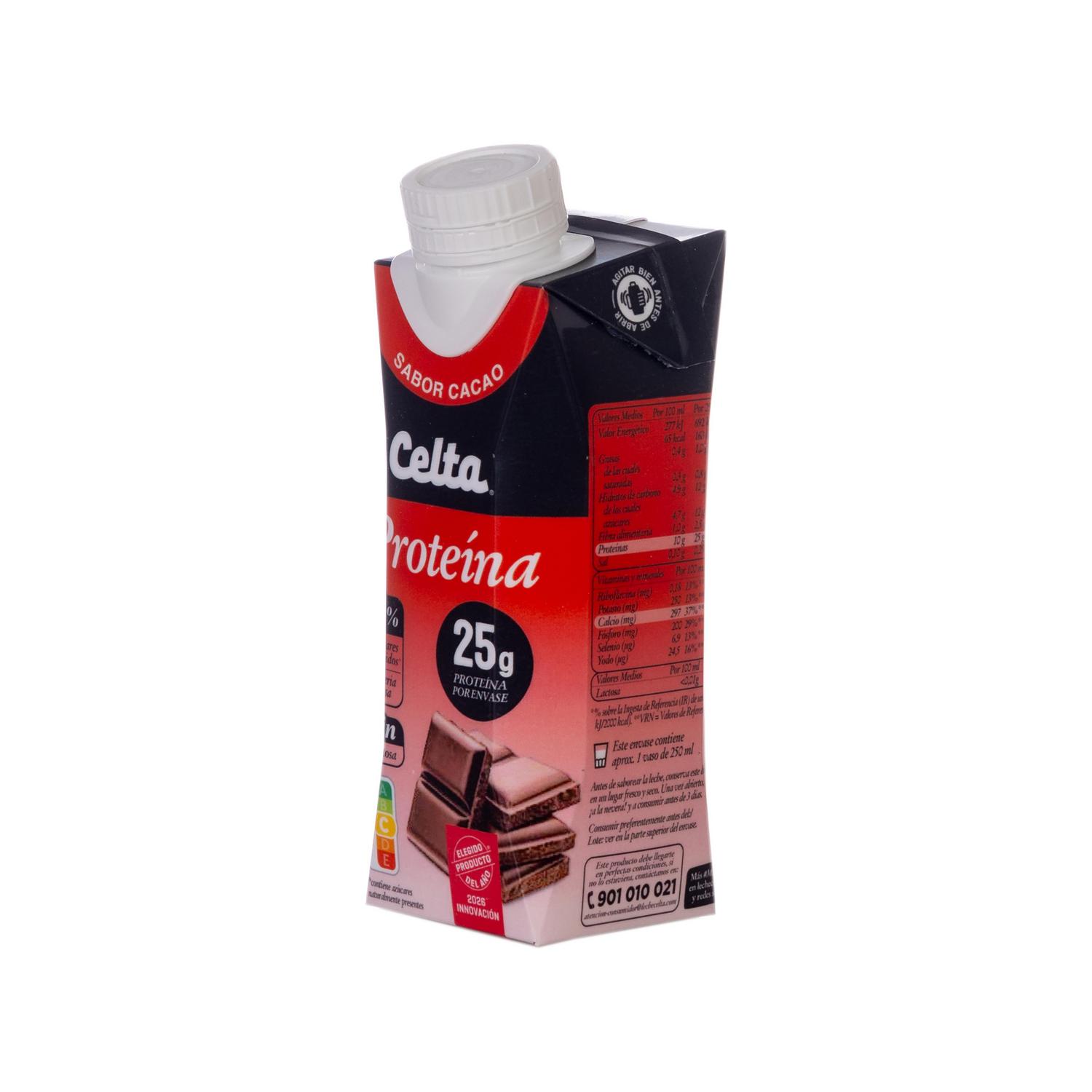 Batido Proteína al cacao Celta 250 ml.
