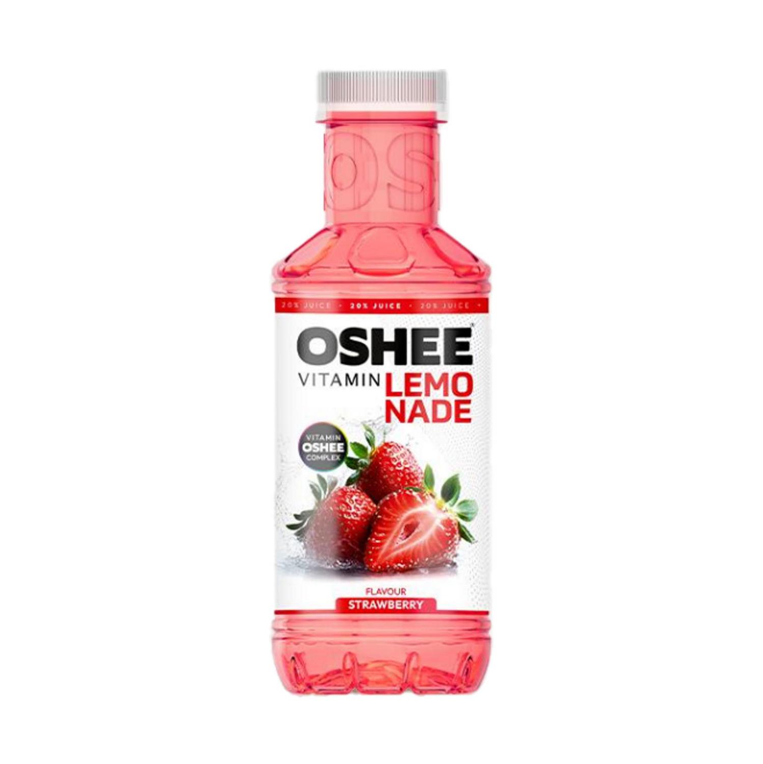 Oshee Vitamin Lemonade sabor fresa botella 555 ml.