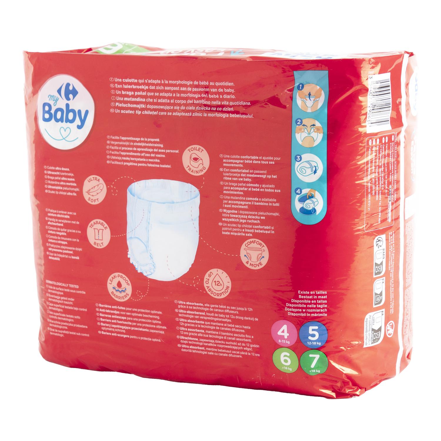 Pants optima adsorption My Carrefour Baby T6 (+16 kg) 36 ud.