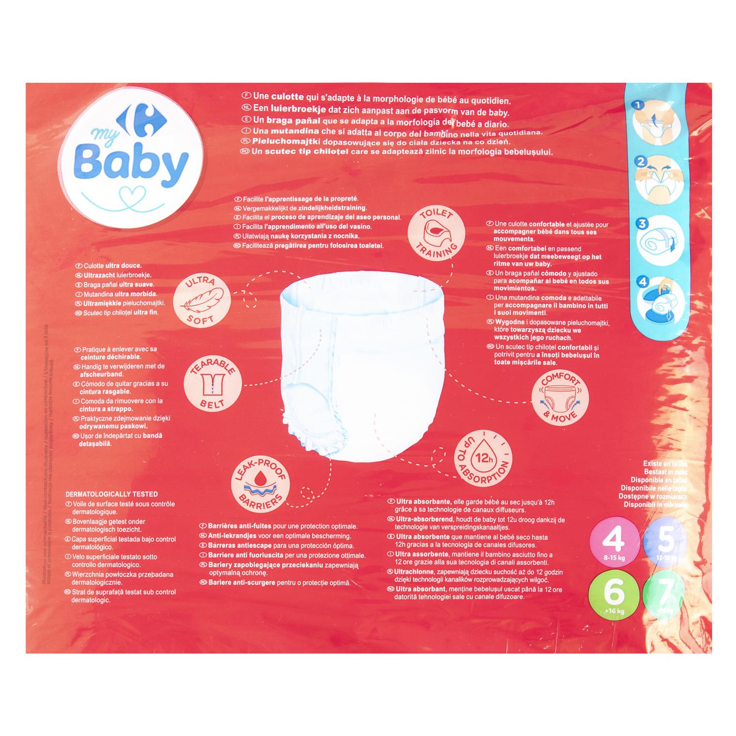 Pants optima adsorption My Carrefour Baby T6 (+16 kg) 36 ud.