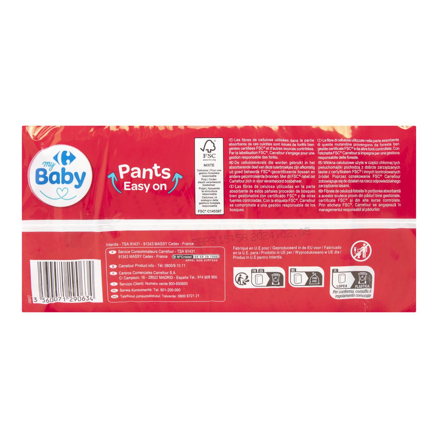 Pants optima adsorption My Carrefour Baby T6 (+16 kg) 36 ud.