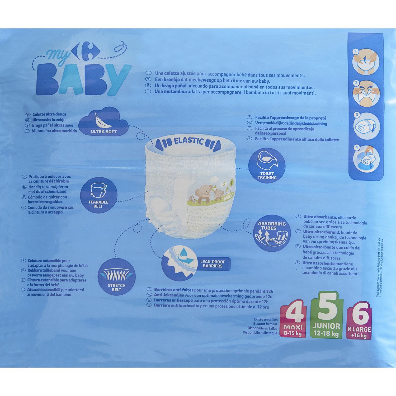 Pants My Carrefour Baby T5 (12-18 kg.) 40 ud.