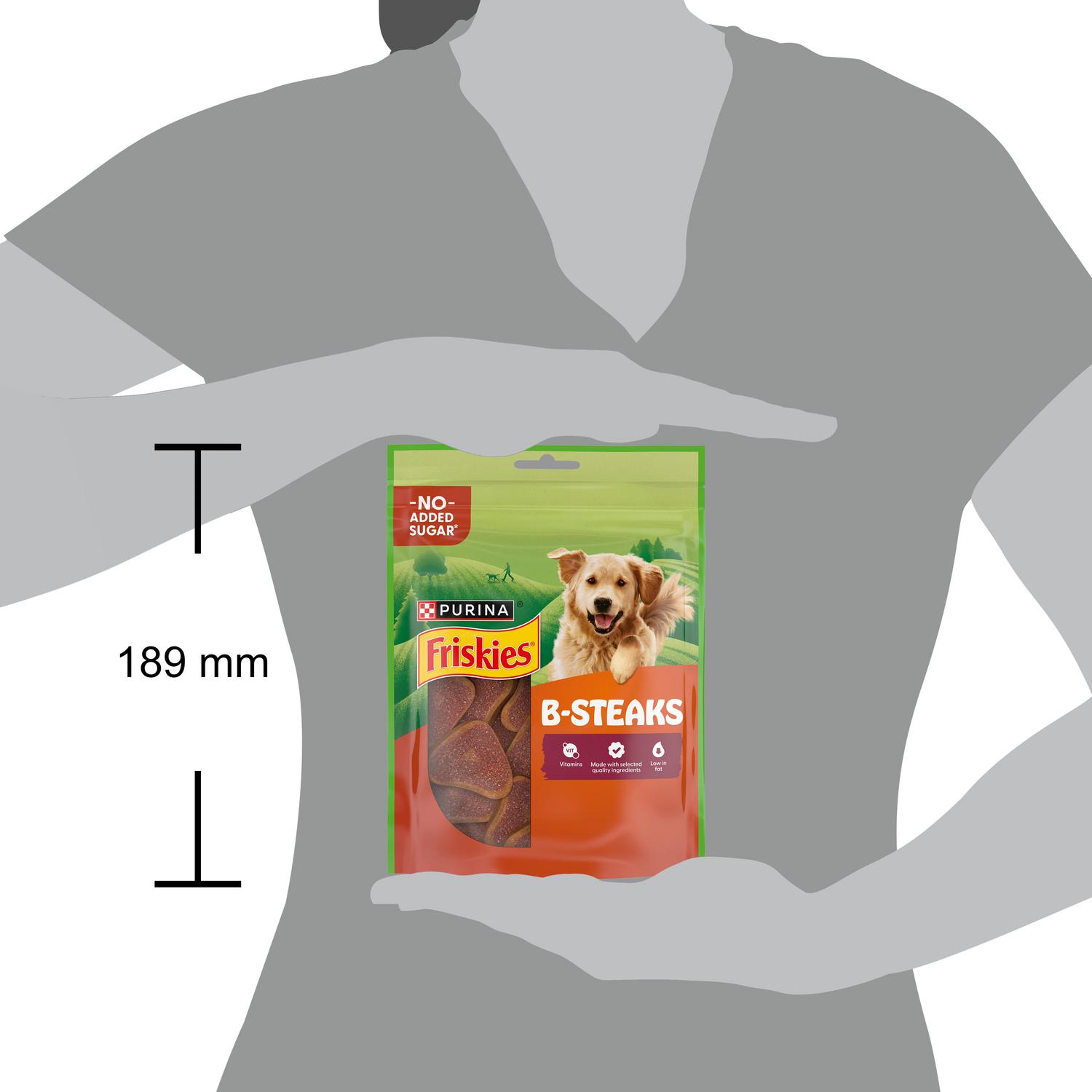 Snack para perro Purina Friskies B-Steaks 150 g.