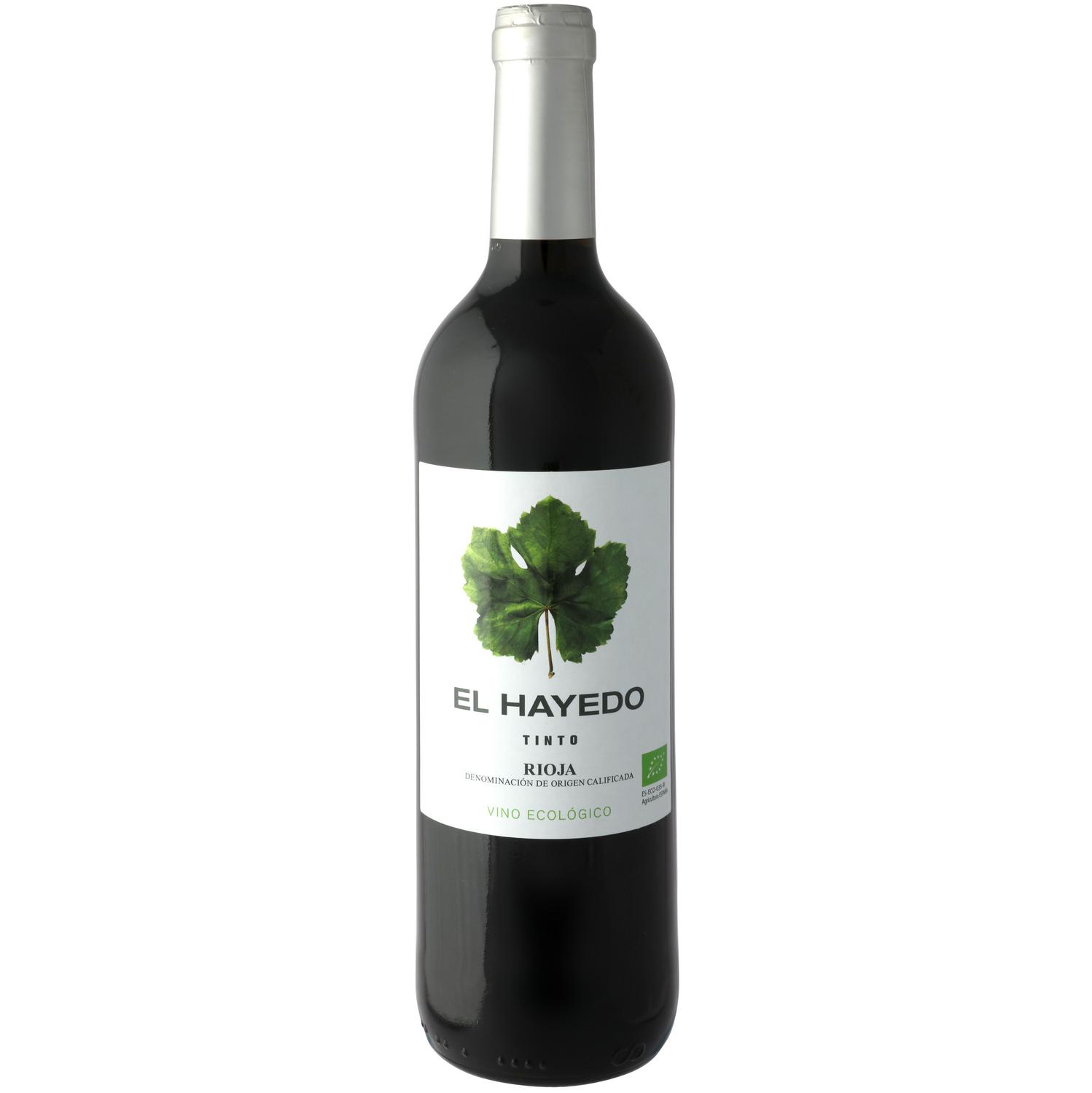 Vino tinto tempranillo ecológico El Hayedo D.O.Ca. Rioja 75 cl.