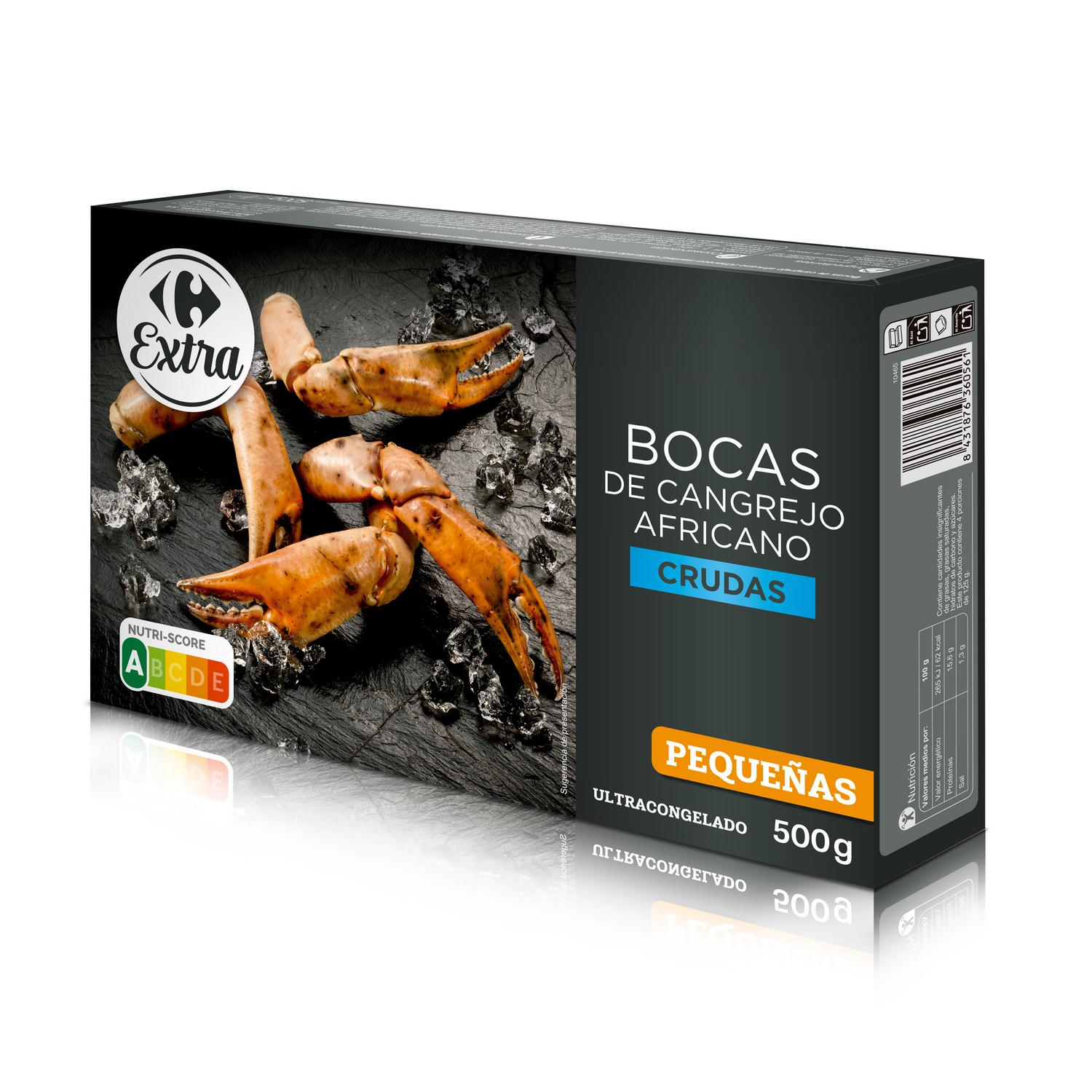 Bocas de cangrejo africano crudas Carrefour Extra 500 g