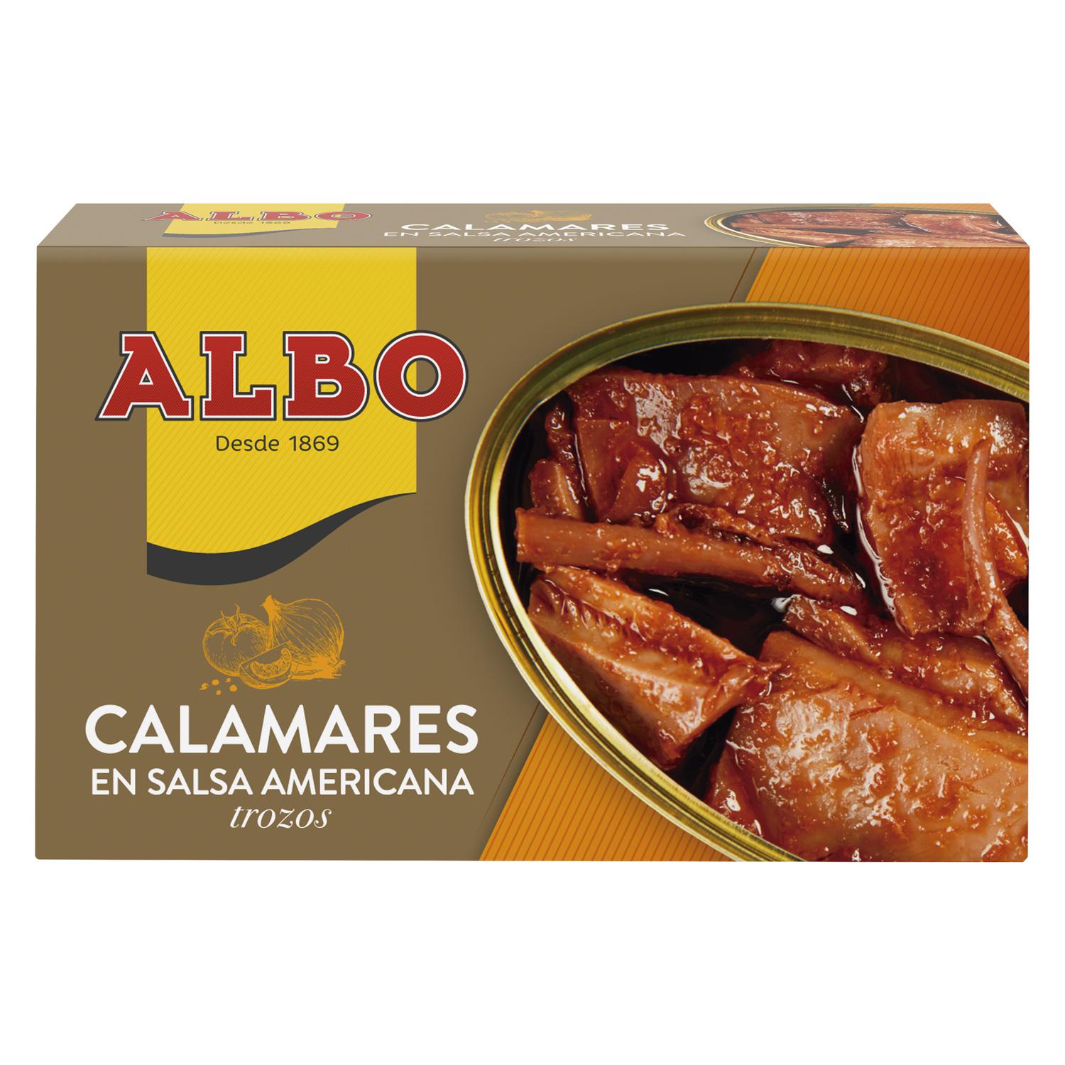 Calamares en salsa americana Albo sin gluten 75 g.