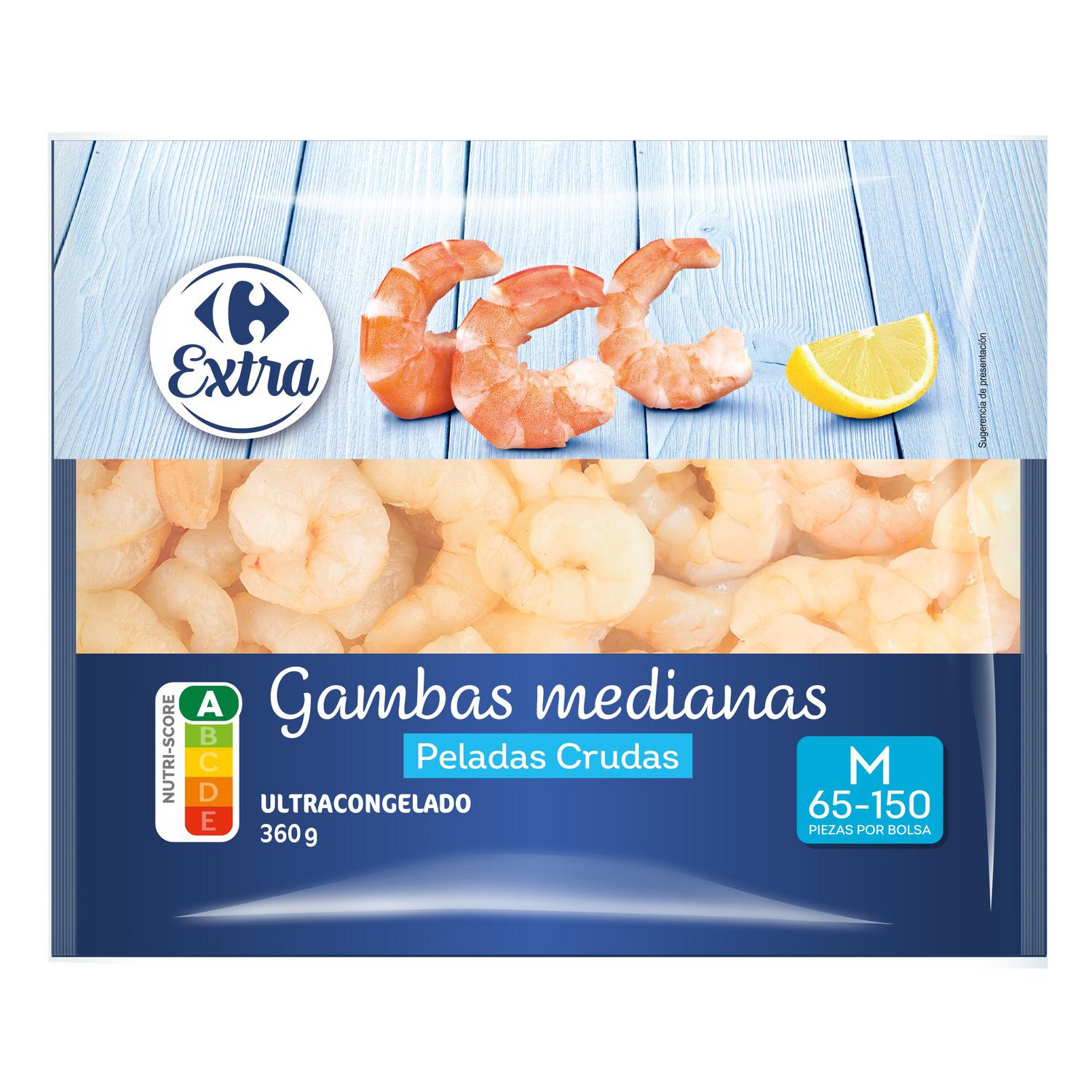 Gambas peladas Carrefour Extra 360 g