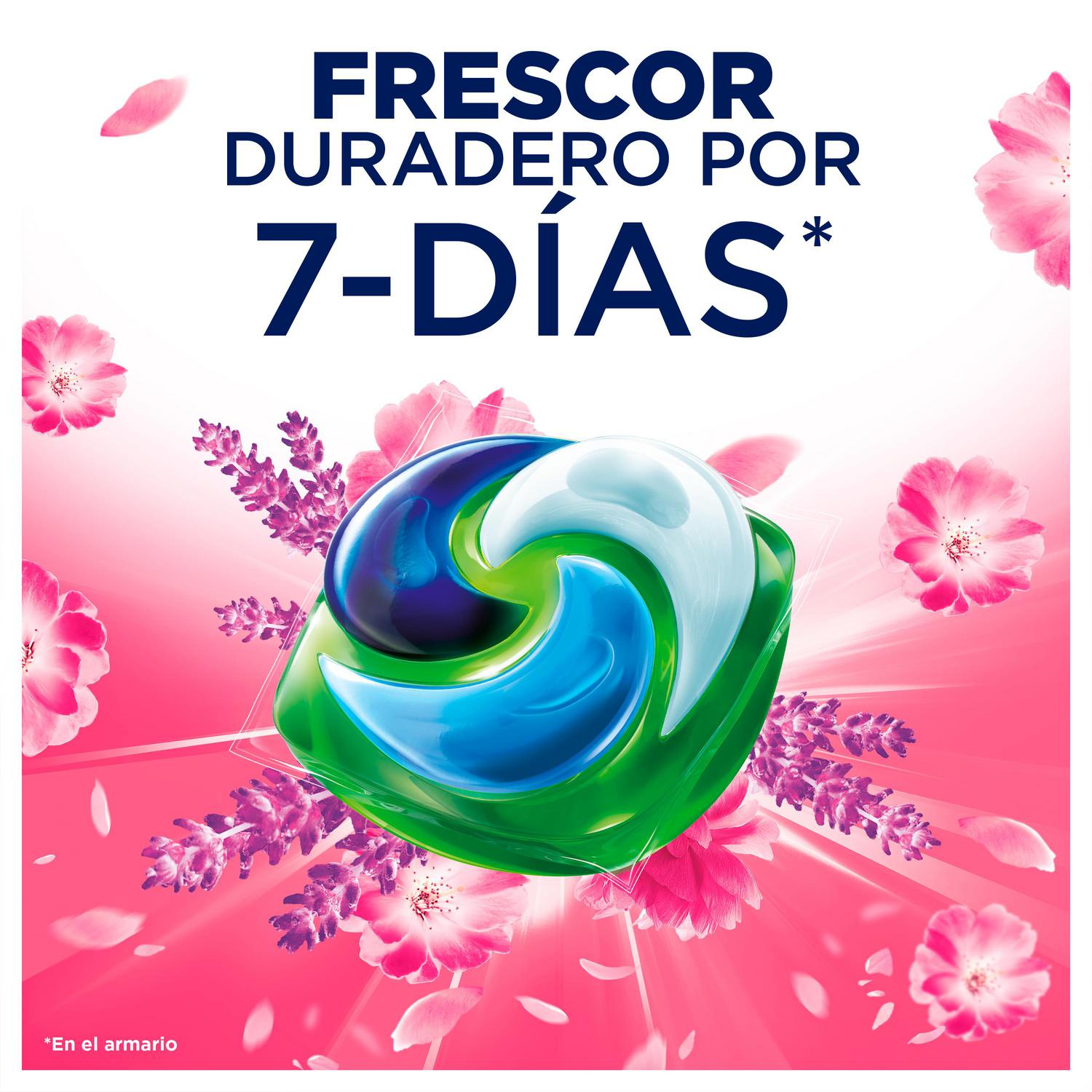 Detergente en cápsulas + toque de Lenor frescor sensaciones Platinum Ariel 35 lavados.