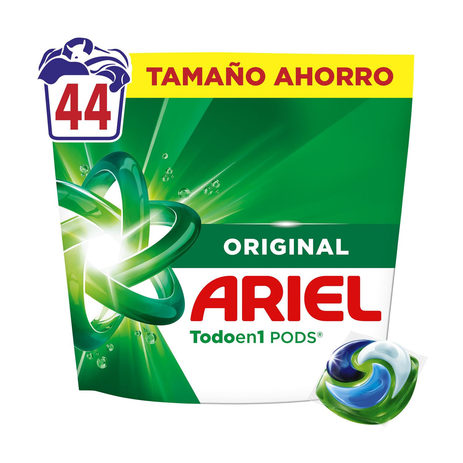 Detergente en cápsulas original Ariel 44 ud.