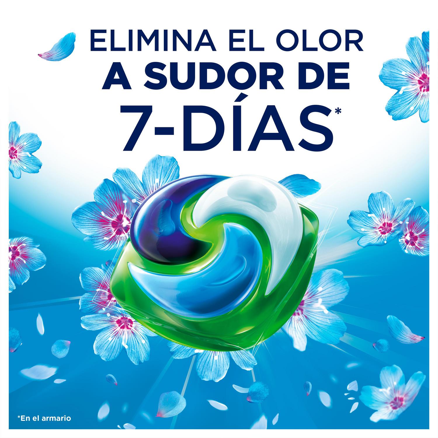 Detergente en cápsulas +toque de Lenor frescor de Abril Ariel Platinum 35 lavados.