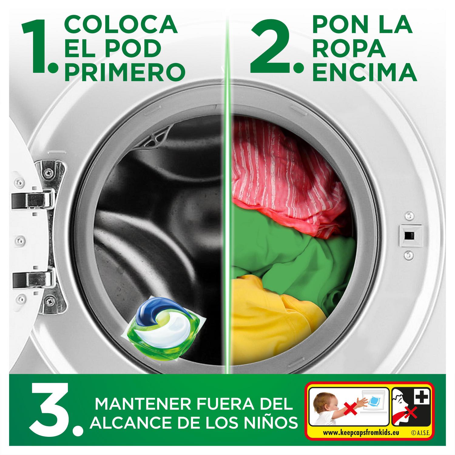 Detergente en cápsulas frescor alpino Ariel 38 lavados.