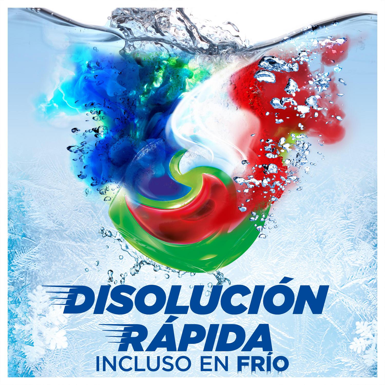 Detergente en cápsulas +poder quitamanchas Platinum Ariel 44 lavados.