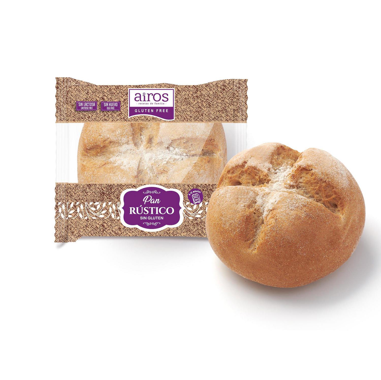 Pan Rústico Redondo Airos sin gluten y sin lactosa 85 g