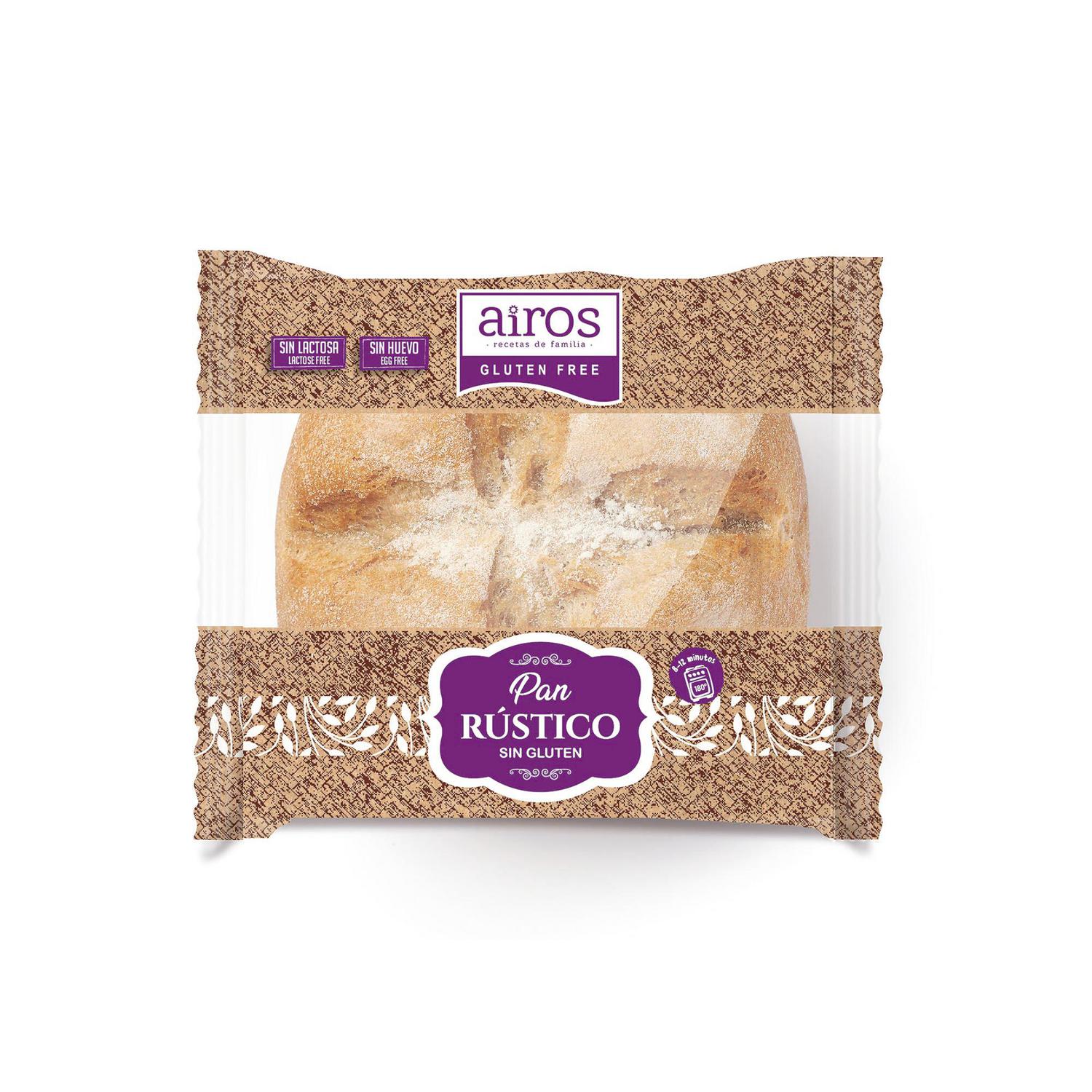 Pan Rústico Redondo Airos sin gluten y sin lactosa 85 g