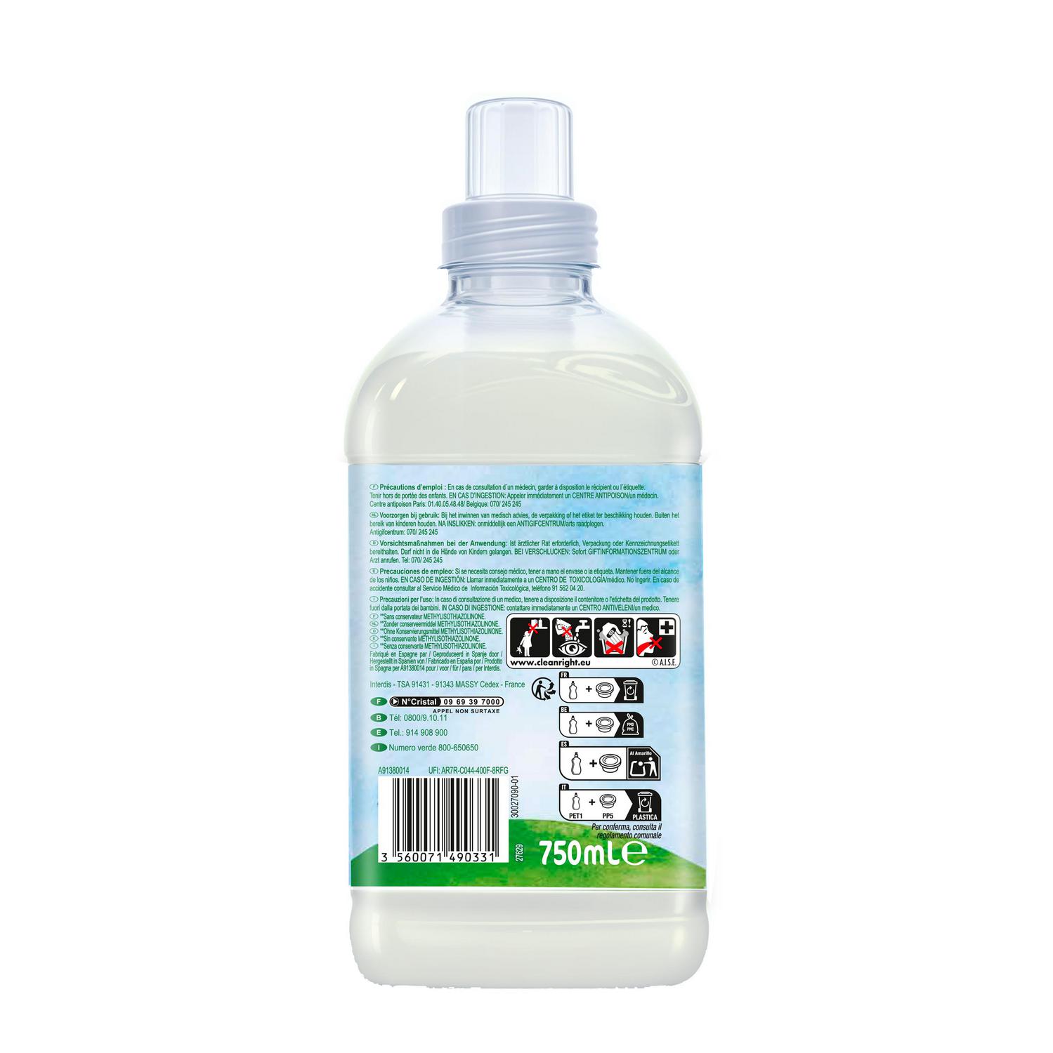 Suavizante concentrado floral ecológico EcoPlanet Carrefour 40 lavados.