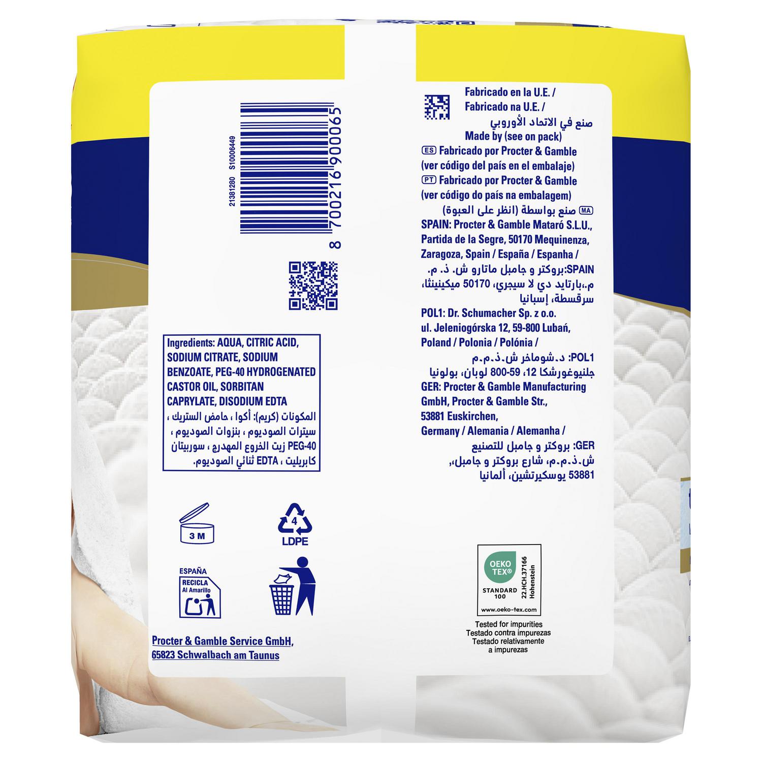 Toallitas para bebé pure aqua Dodot pack 3 paquetes 48 ud.