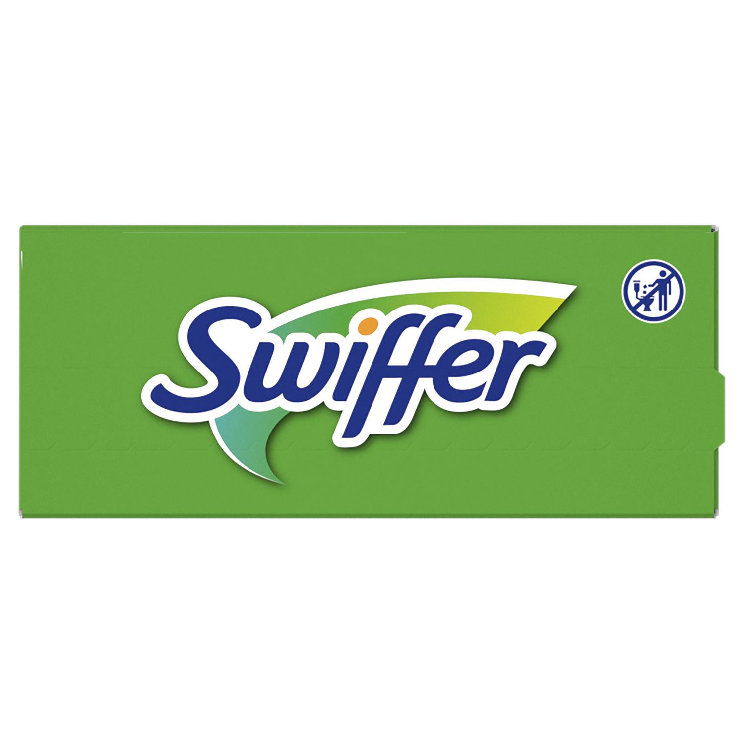 Kit Swiffer: mopa 1 ud, 8 paños secos y 3 paños húmedos.