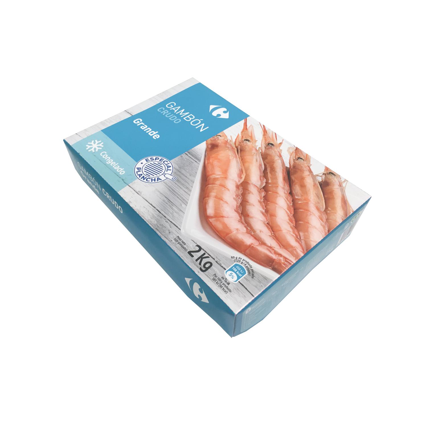 Gambón crudo grande Carrefour 2 kg.