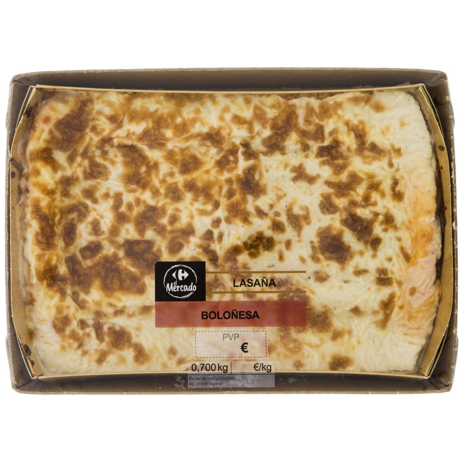 Lasaña boloñesa gratinada El Mercado 700 g