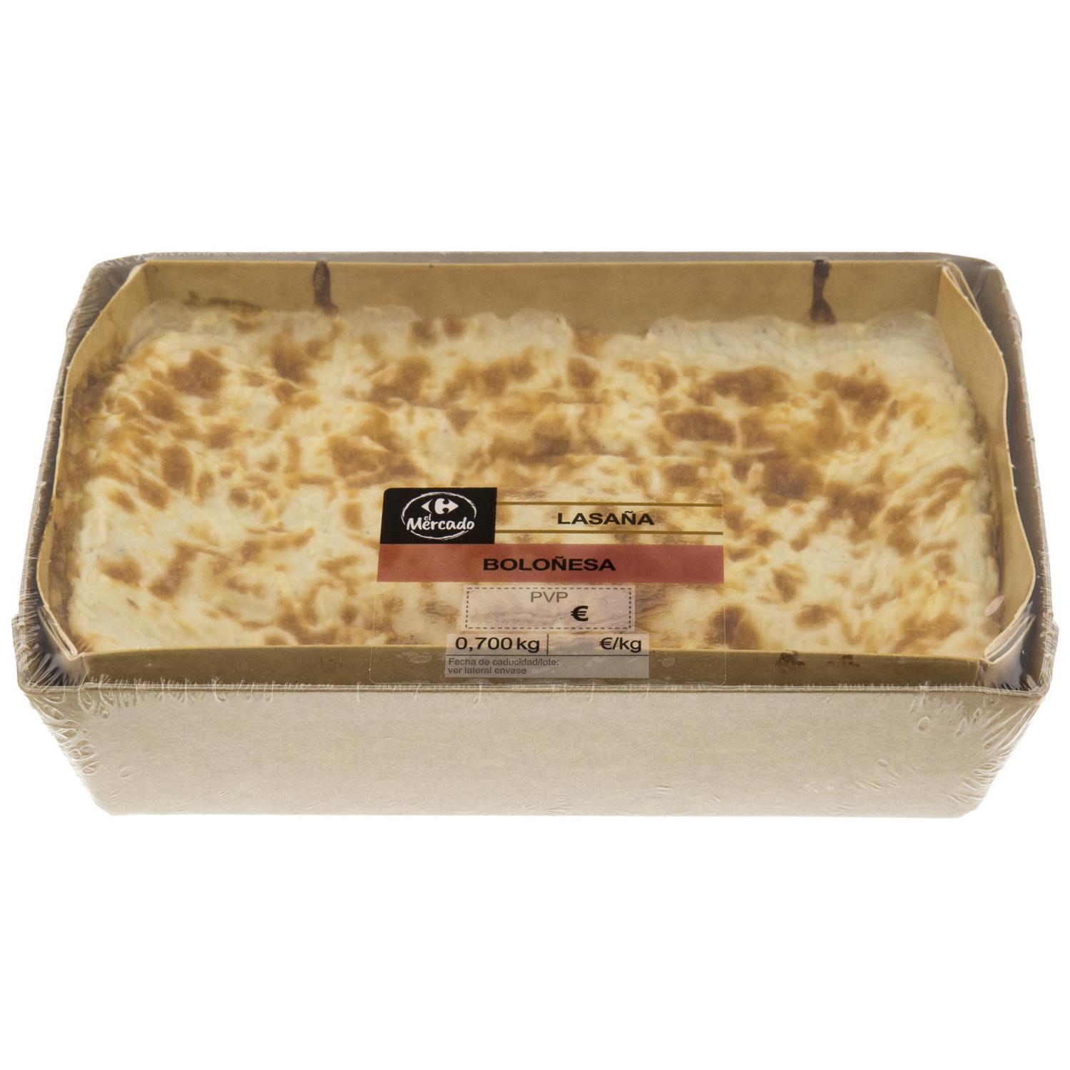 Lasaña boloñesa gratinada El Mercado 700 g