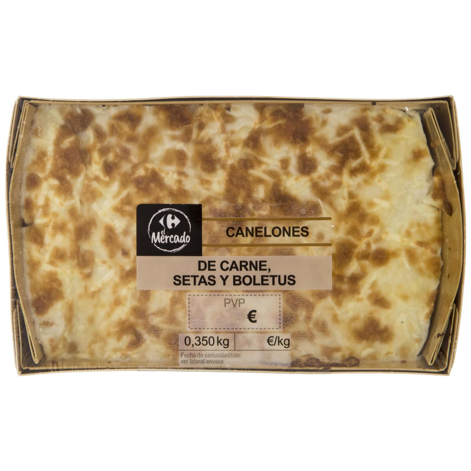 Canelones de carne, setas y boletus El Mercado 350 g