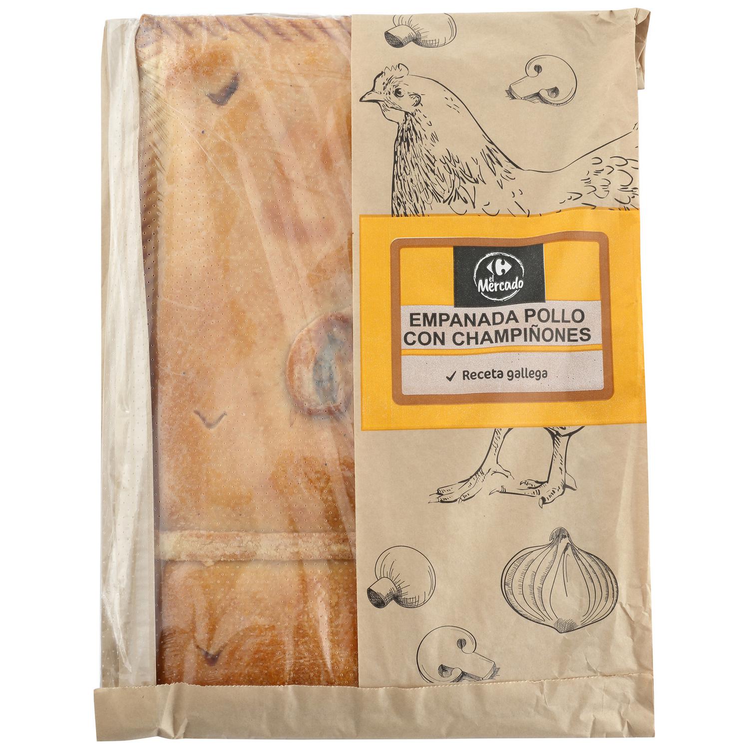 Empanada rectangular de pollo con champiñones El Mercado 700 g