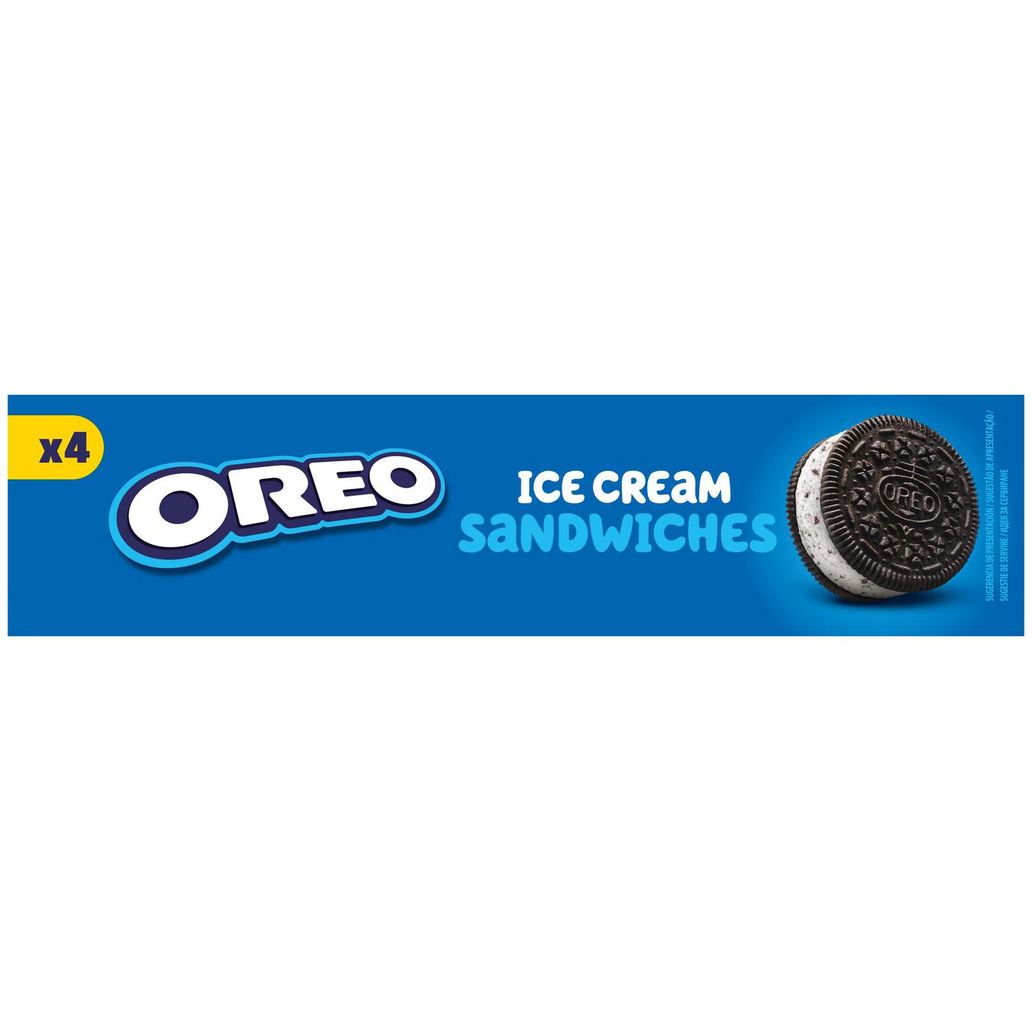 Sandwich sabor a vainilla con trocitos de galletas Oreo 4 ud.