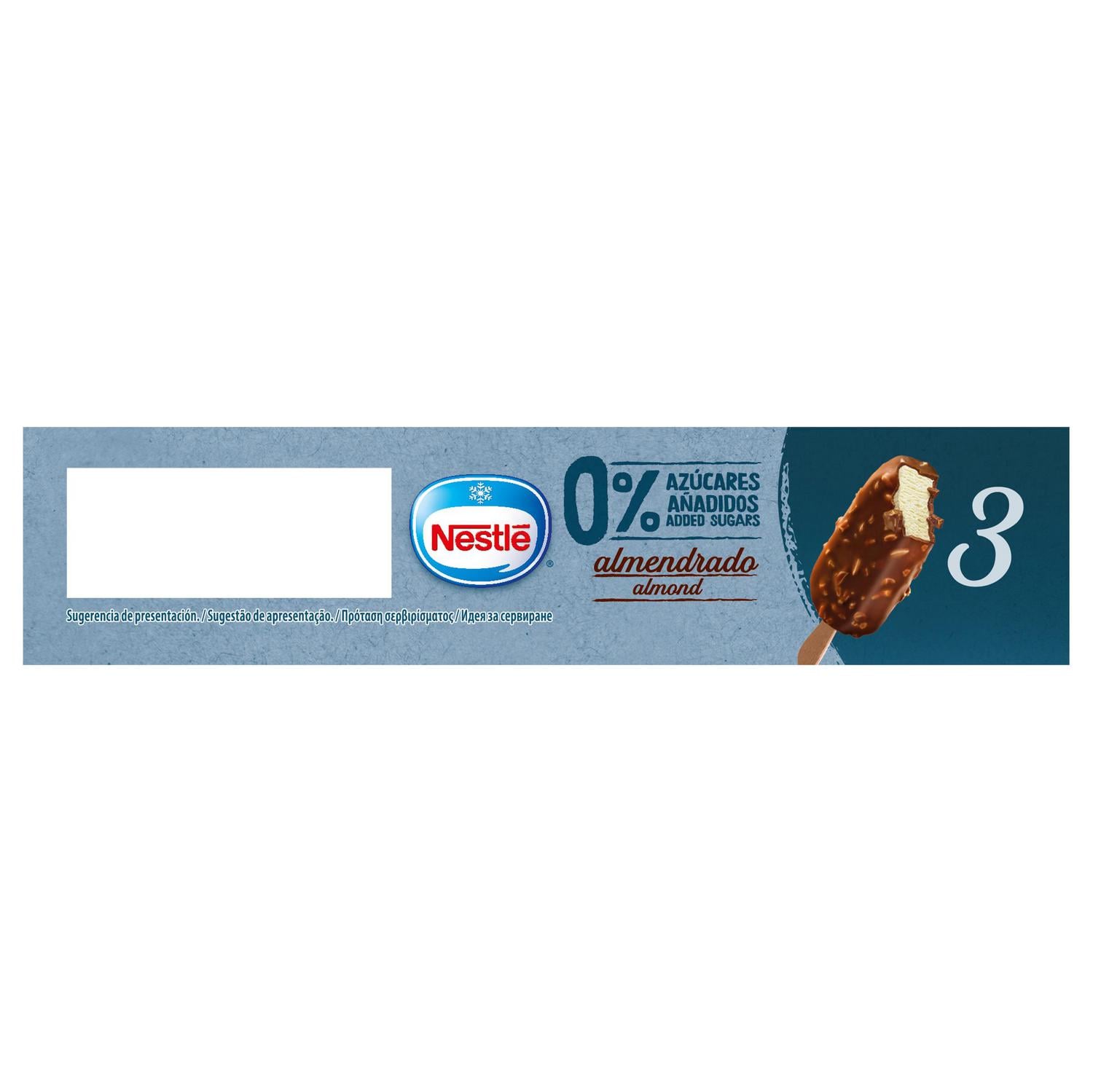 Bombón helado almendrado sin azúcares añadidos Nestlé 3 ud.