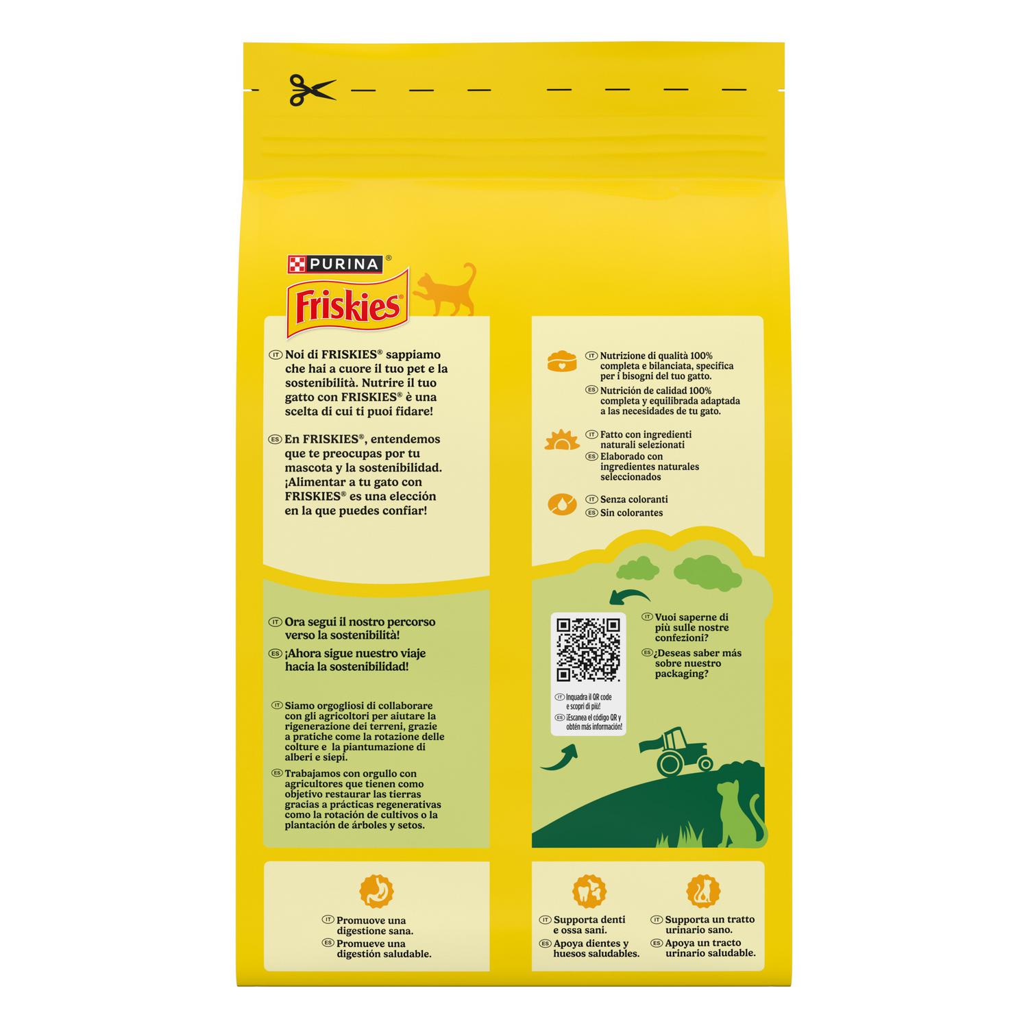 Pienso de pescado del océano y verduras para gato adulto Purina Friskies 1,5 kg