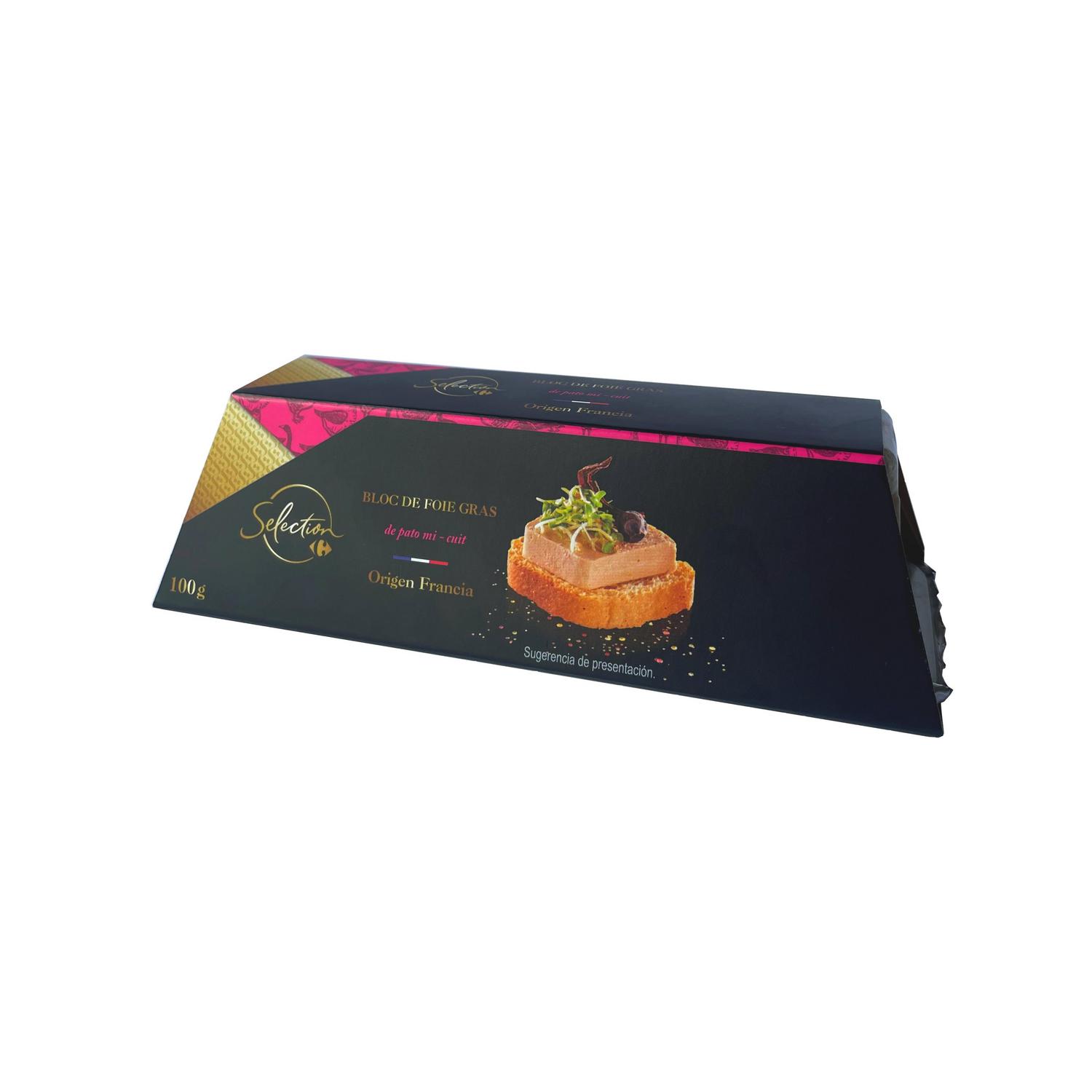 Bloc de Foie Gras de Pato del Sud-Ouest IGP Francia Carrefour 100 g