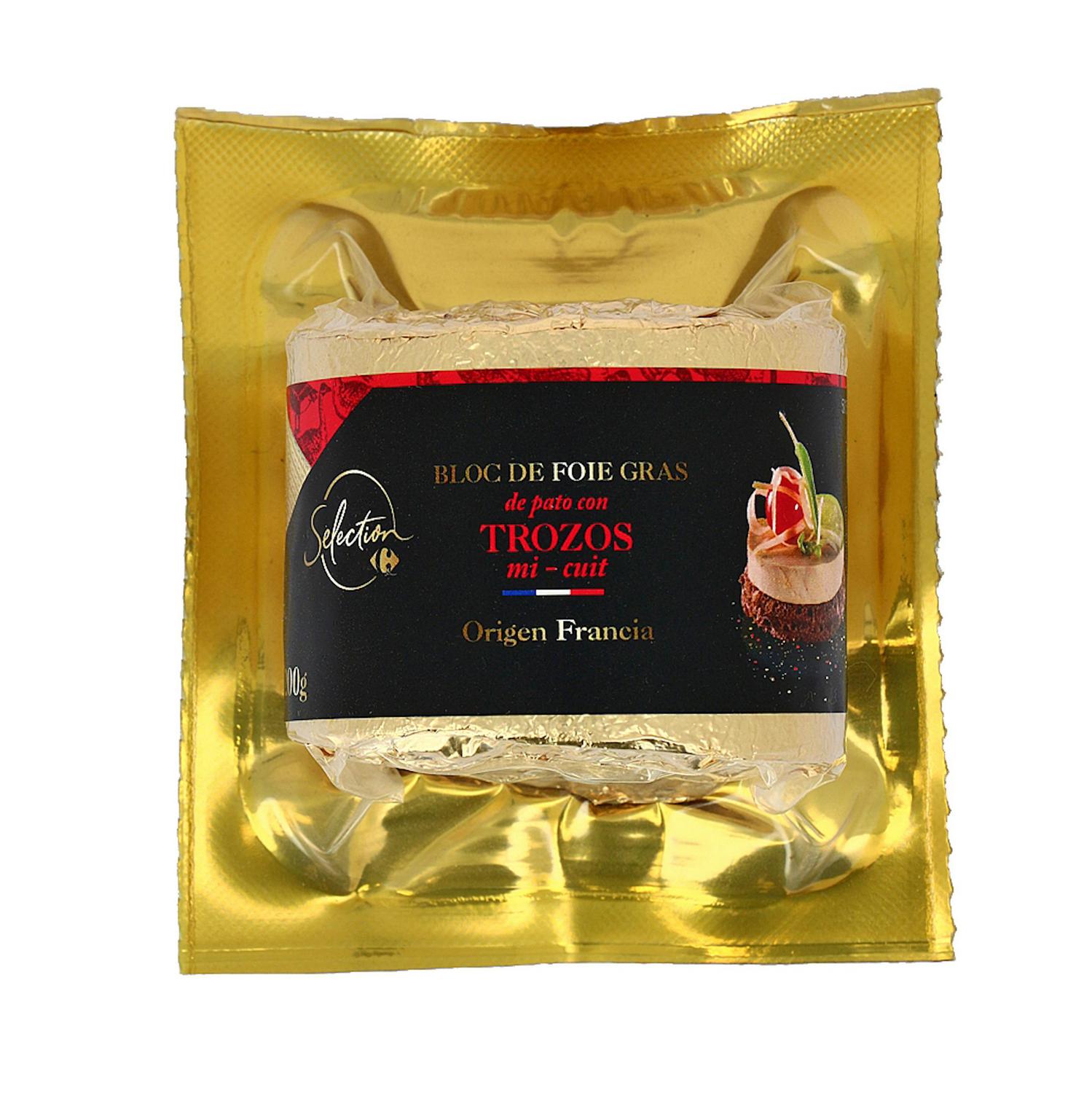 Bloc de foie gras de pato de Sud-Ouest IGP Francia Carrefour 200 g