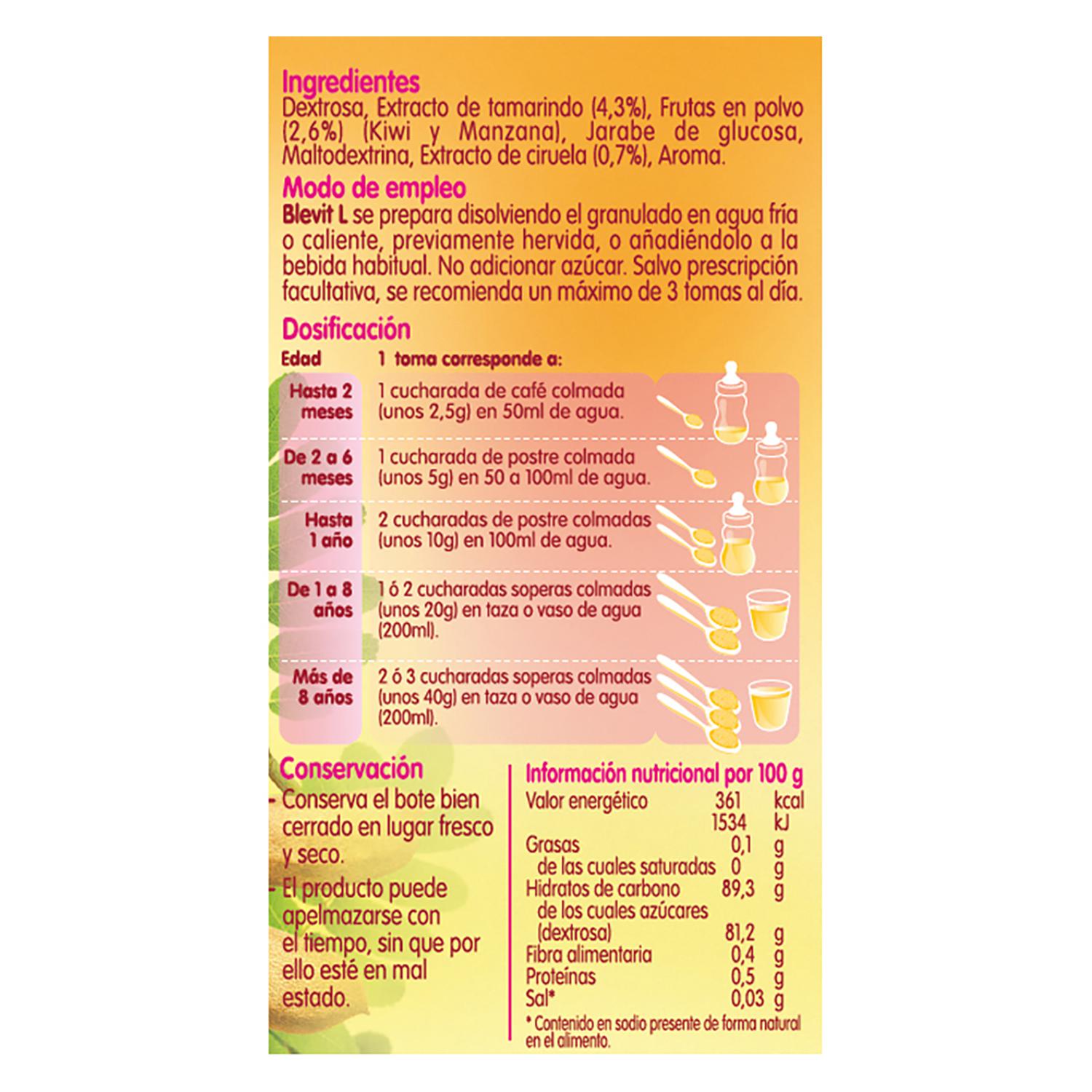 Infusión Infantil Blevit Laxante 150 gr