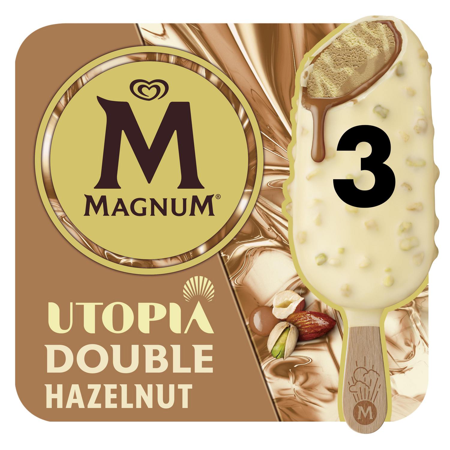 Helado bombón Utopía Double Nociola Magnum 3 uds.