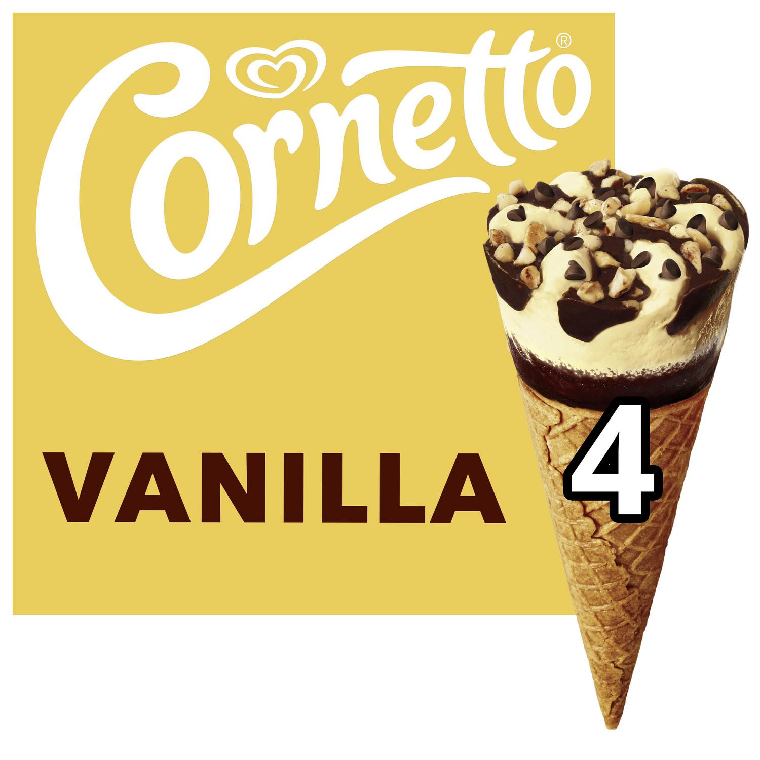 Helado de vainilla Cornetto 4 ud.